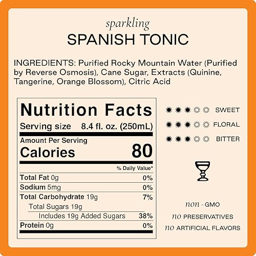 Miniatura 4 de Strongwater Agua tónica española espumosa (paquete de 12 latas)  Mezclador de cóctel artesanal de primera calidad  Agua de flor de naranja con agua