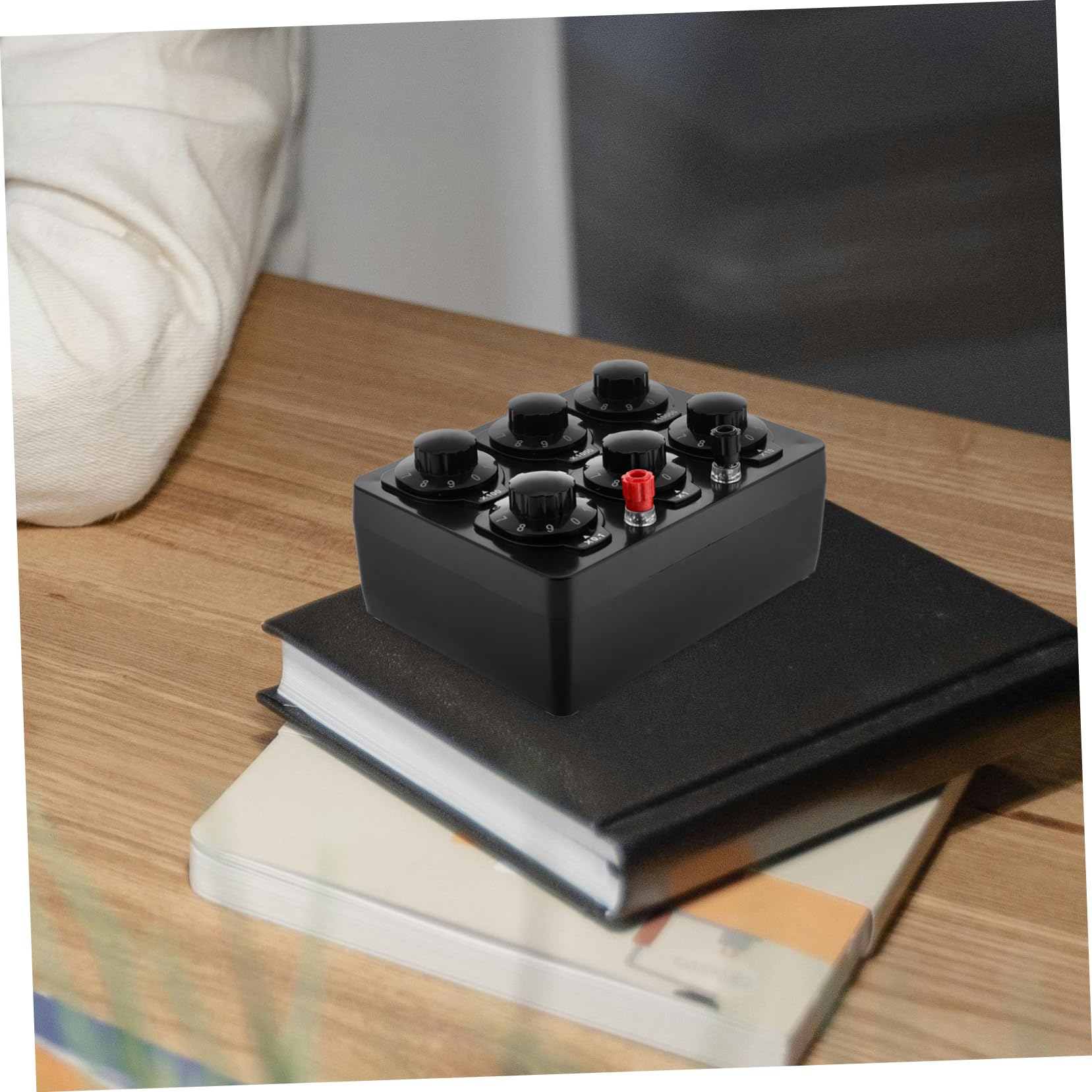 ULTECHNOVO Boîte De Résistance Ajustable 6 Décades 0-99999,9 ω En Bakélite Pour Expérience Physique Collège, Instrument Pédagogique De Mesure Électrique Précise, Outil Laboratoire Éducatif