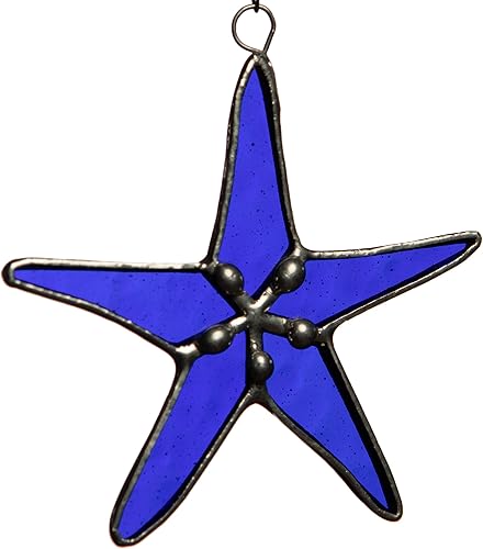 Miniatura 8 de Atrapasoles de estrellas de mar de cristal verde azulado de 3 pulgadas, ideal para decoración del hogar costero, decoración de dormitorio,