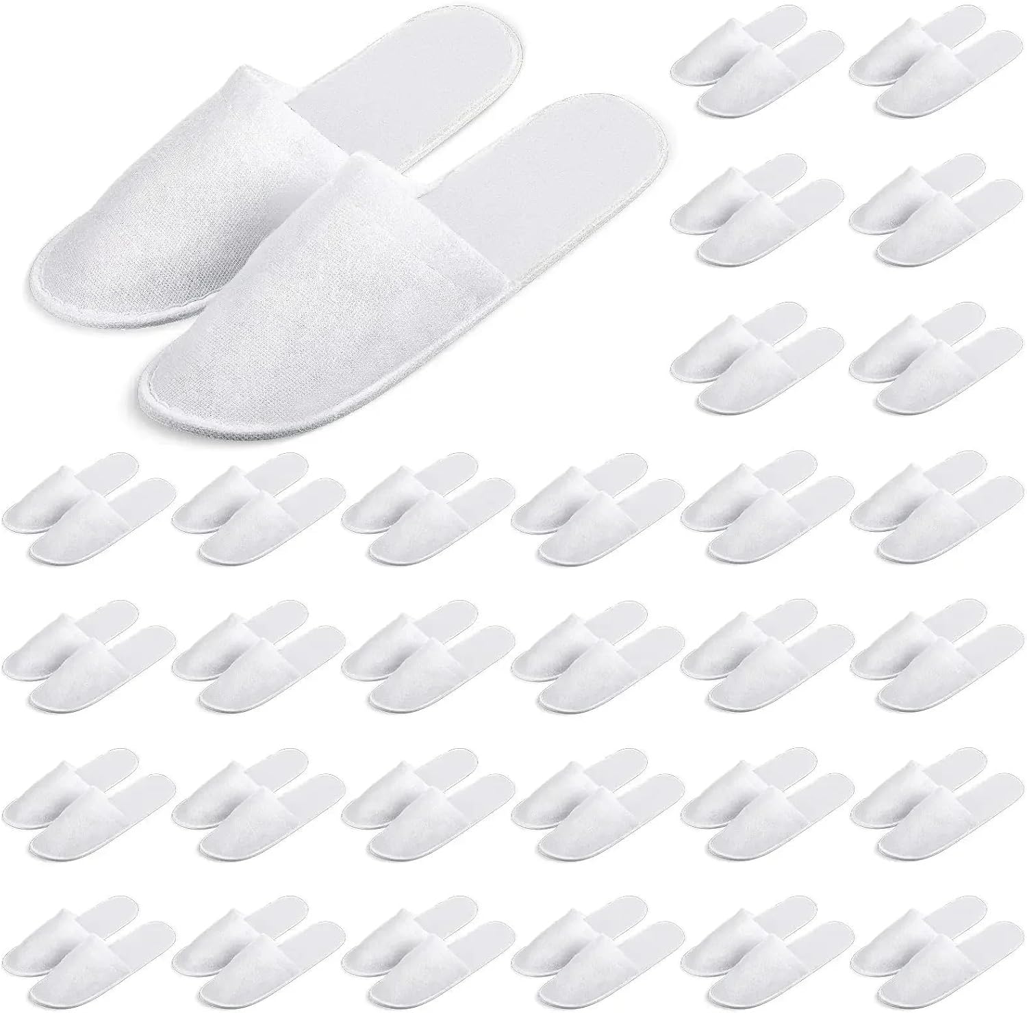 House Slippers 20 Pairs Closed Toe Plush Bathroom Slippers Suitable For Families,Hotels, SPA,Travel