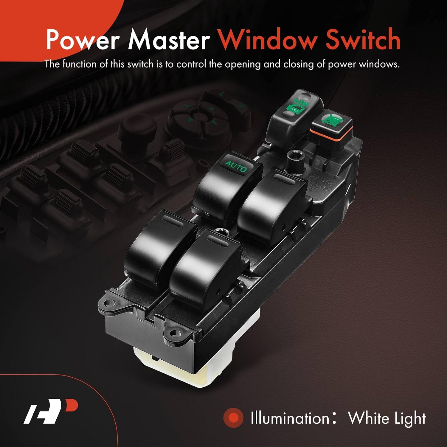 A-Premium Master Power Window Switch Compatible with Toyota Camry 2002-2006, RAV4 2001-2005, Sienna 2004-2009, Front Left Driver Side, Replace# 84820-12480