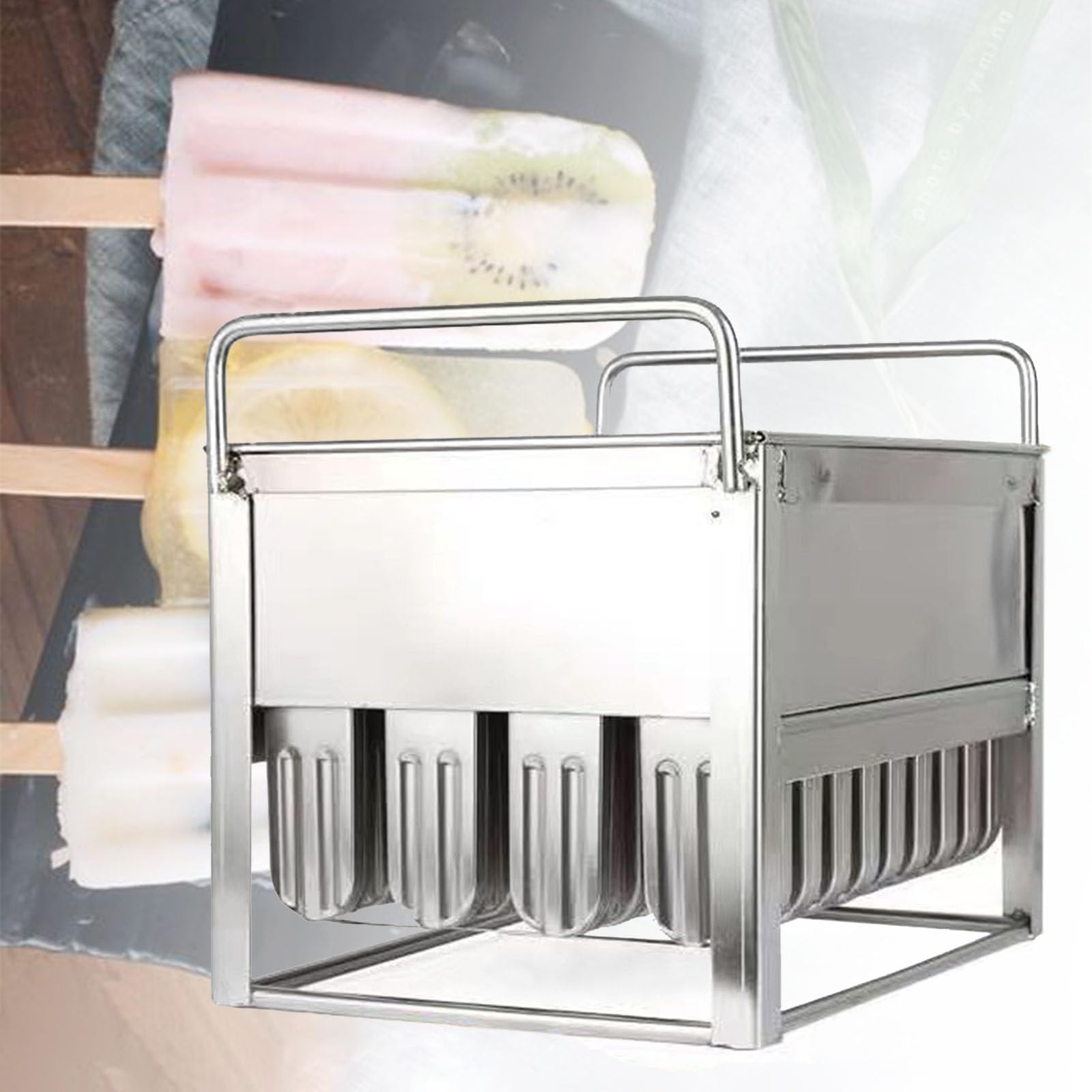 Juego de 40 moldes de acero inoxidable con 100 varillas para el hogar, cocina y tienda de postres, ideal para dulces congelados