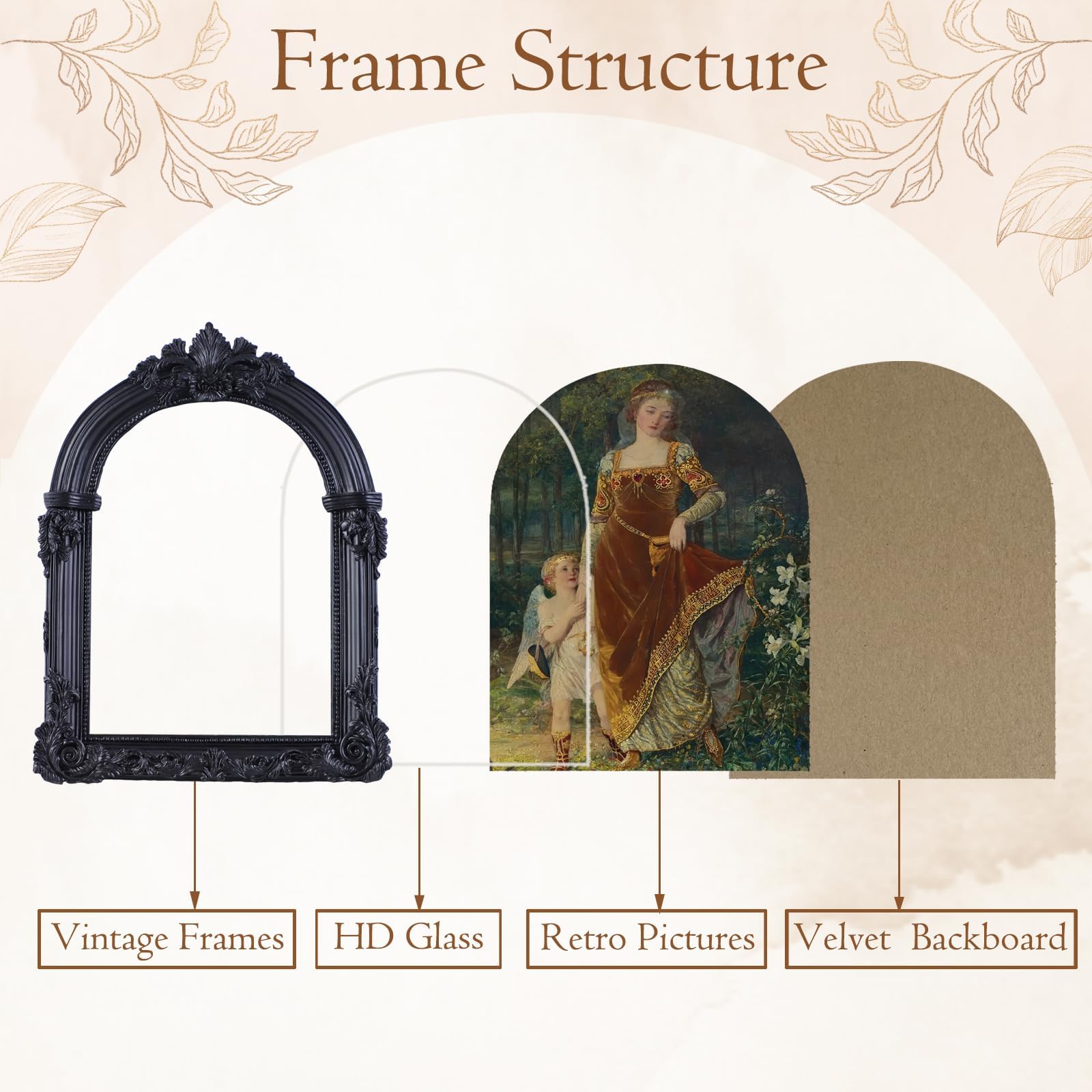 Black Antique Picture Frames - Vintage & Ornate -5