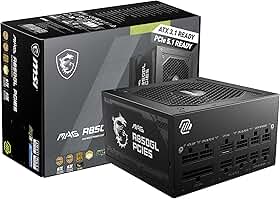Fonte de Alimentação MSI MAG A850GL PCIE5-850W, 80 Plus, Gold, PFC Ativo, Full Modular