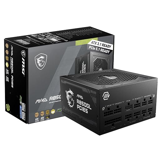 MSI MAG A850GL PCIE5 Analysis: ATX 3.1 Compatibility and Power Standards