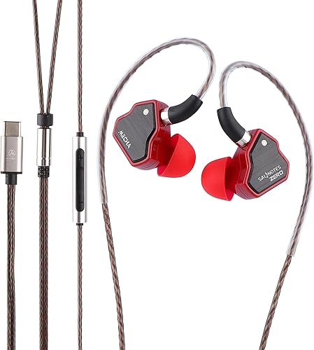 Miniatura 10 de Linsoul 7Hz Salnotes Zero HiFi 0.394 in Dynamic Driver In-Ear Earphone IEM con diafragma compuesto de metal placa frontal de acero inoxidable