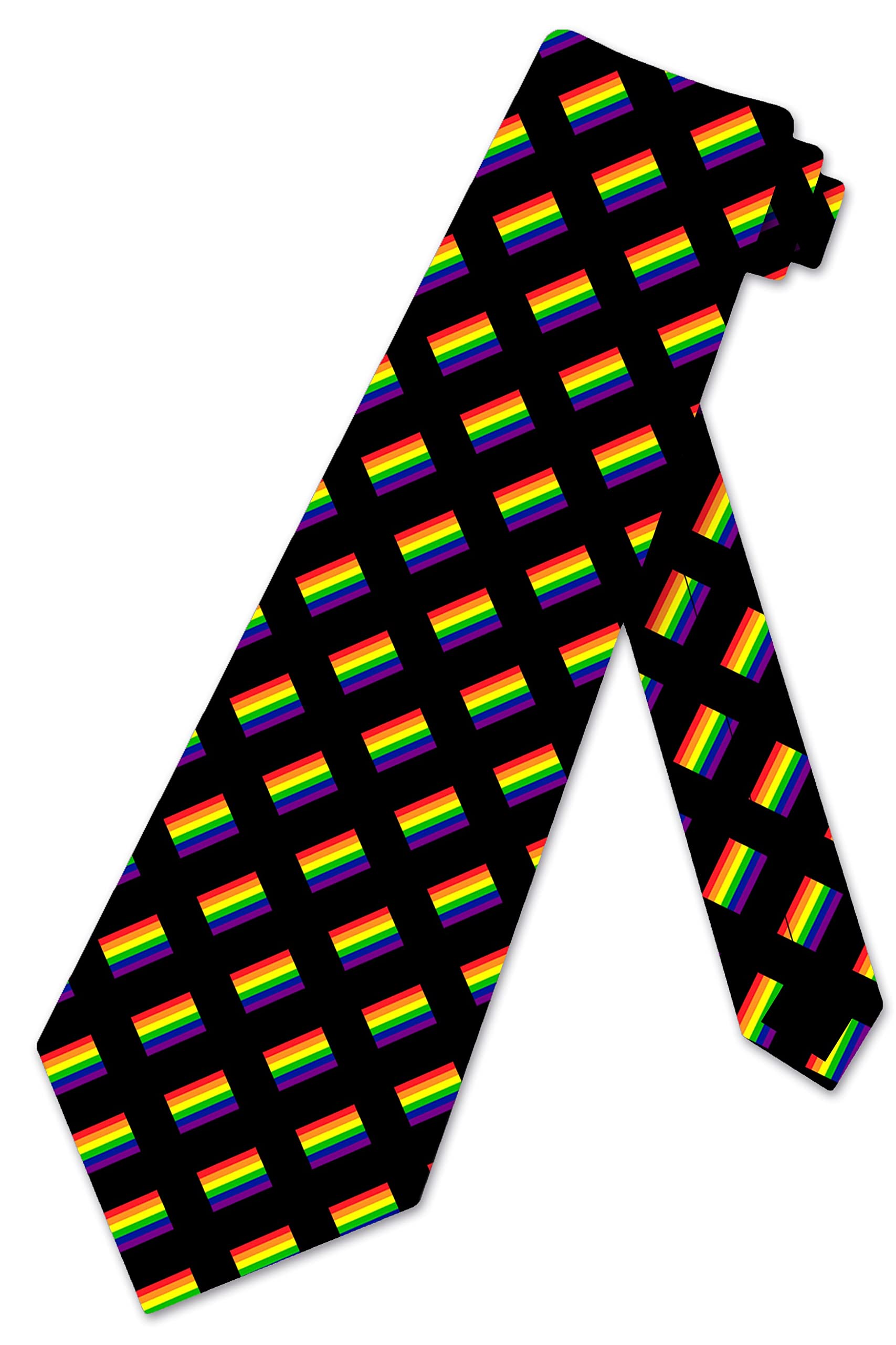Bhhjkk Unisex Rainbow Mini Flags Pride Ties Lgbtq Necktie Rainbow Neckties