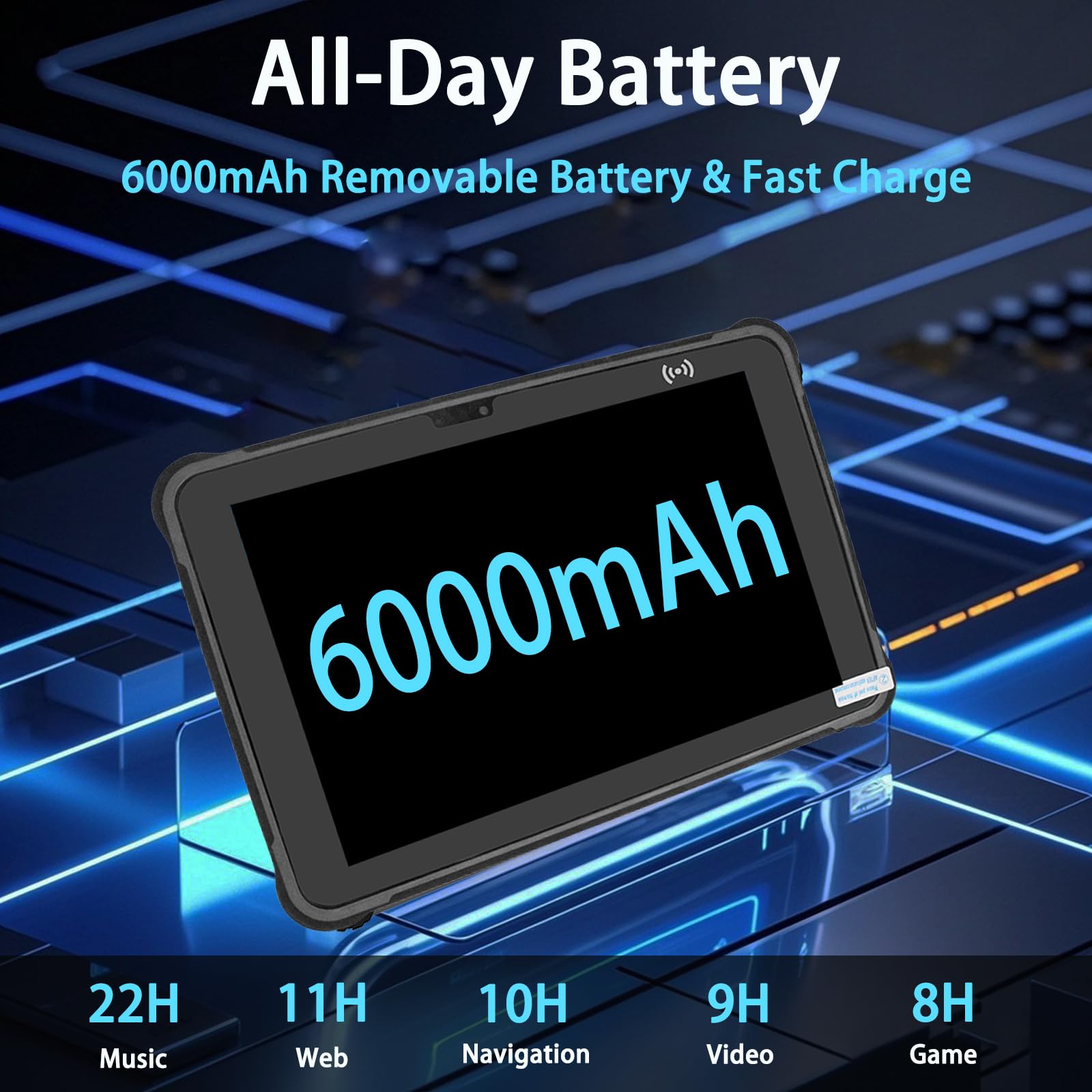ST11-U Tablet resistente da 10,1 pollici con Windows 11 Pro con Intel I5-1235U, 8GB/256GB, IP54 tablet impermeabile, 4G LTE/GPS/NFC, 6000mAh, PC da lavoro industriale all'aperto