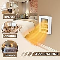 Vista 7 de Electric Wall Heater for Indoor Use, 120V Wall Heater with Thermostat and Remote, 3 Heating Modes, 9H Timer, Child Lock, Overheat Protection