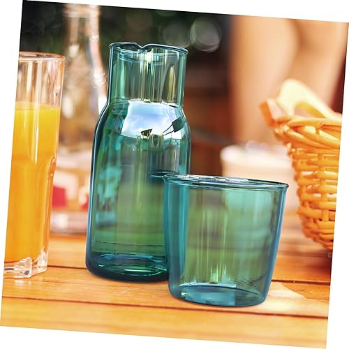 Miniatura 2 de ABOOFAN Jarra de agua de noche con vaso de cristal para la noche, jarra, juego de jarras de vidrio, juego de noche de 18.6 fl oz para bebida de
