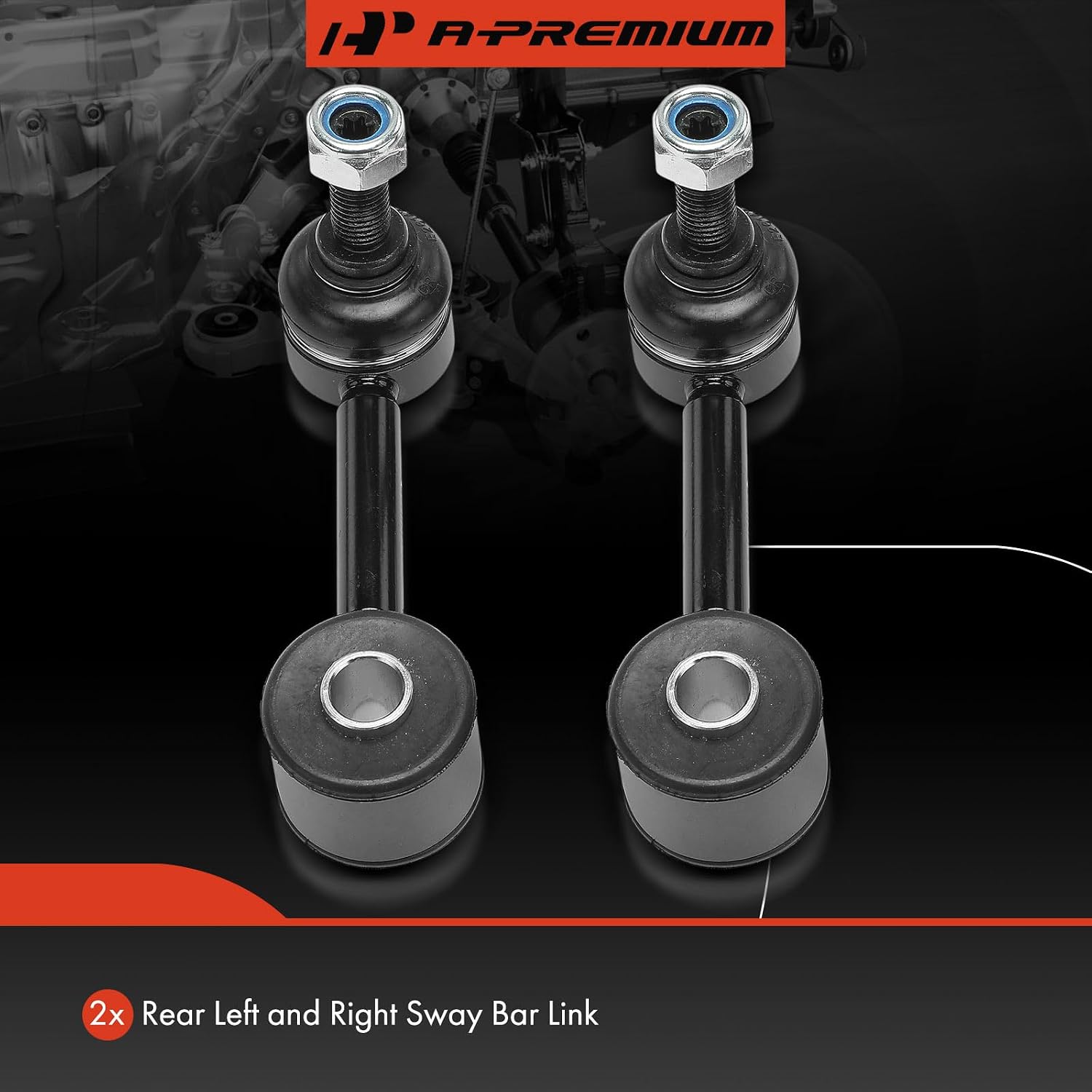 A-Premium 2 x Rear Sway Bar Links Stabilizer Bar Links, Compatible with Chevrolet Express 3500 2005-2020, Express 4500 2009-2019 & GMC Savana 3500 2005-2020, Savana 4500 2009-2018