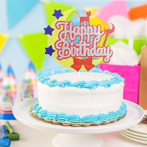 Miniatura 8 de Decoración para pastel de cumpleaños con diseño de gato de luna, diseño de marinero, fiesta de cumpleaños, suministros para tartas de gato,