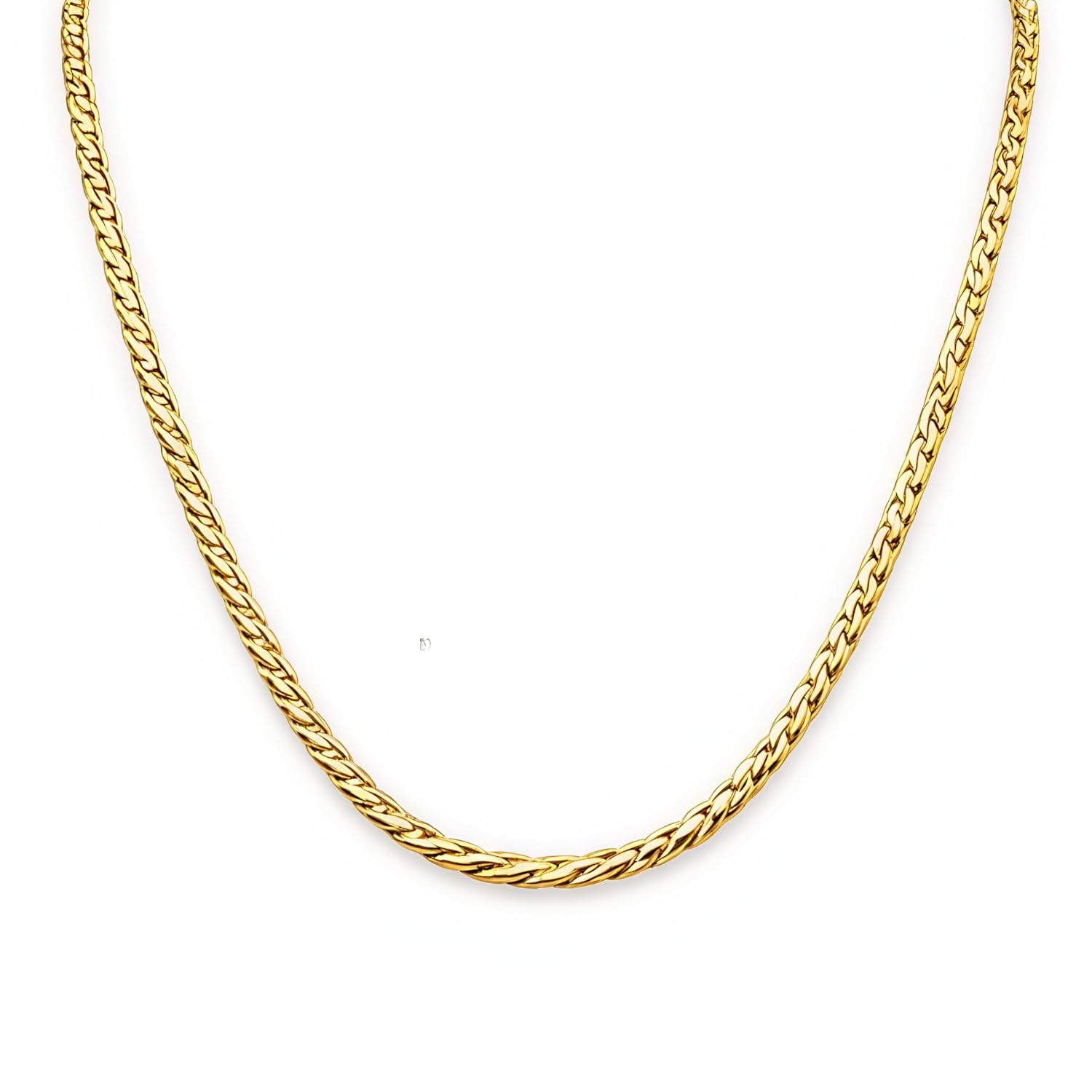 ENCLIFF Gold Plated Palm Link Chain for Men – Stainless Steel Gold Tone Necklace | Classic Twisted Link Design | Durable D... - Review, Price and Buying Guide