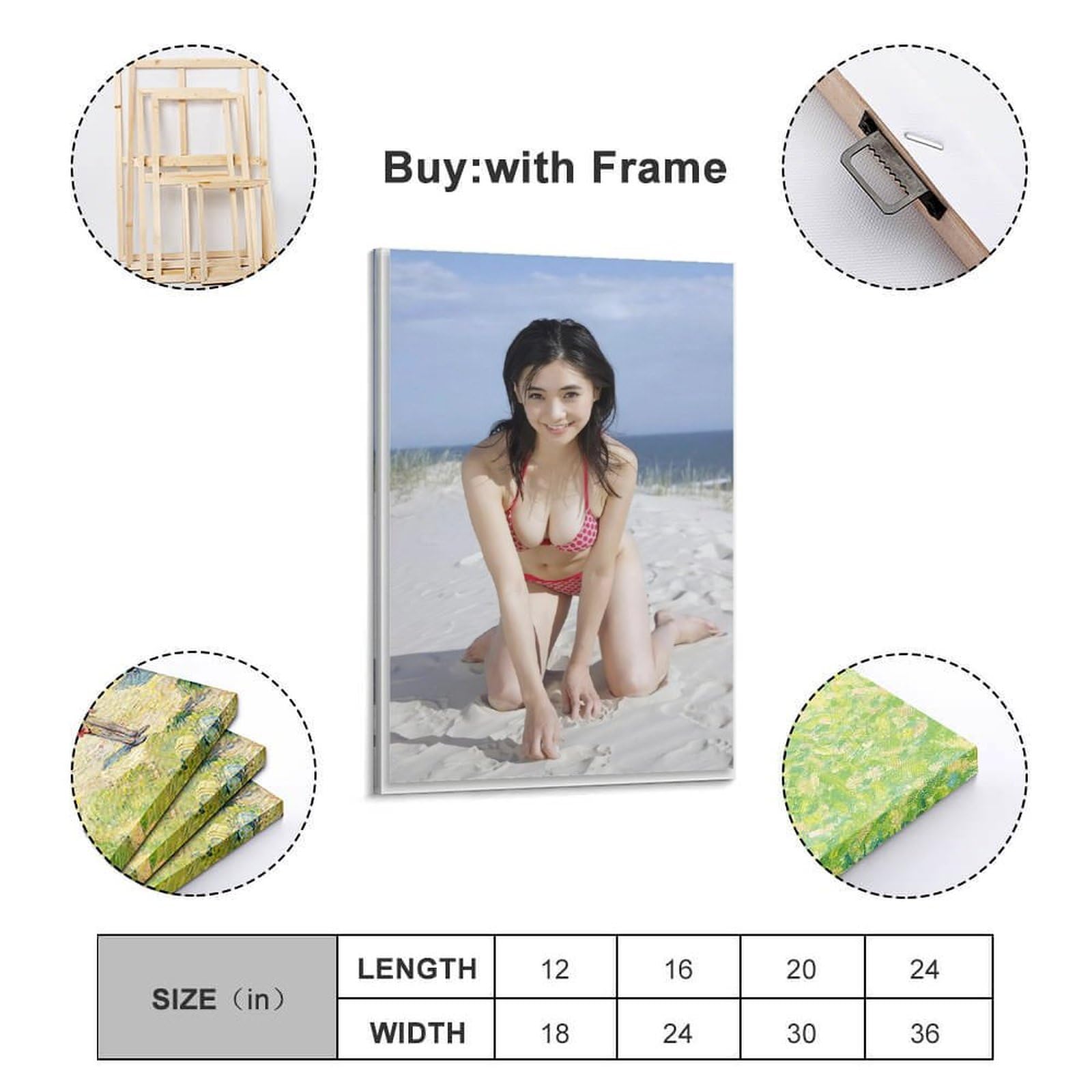 Amazon.co.jp: 倉科カナ 写真ポスター3 キャンバスアートポスター 水着