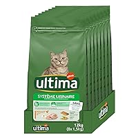 Ultima Crocchette per gatto protezione urinaria con pollo, confezione 8 x 1,5 kg