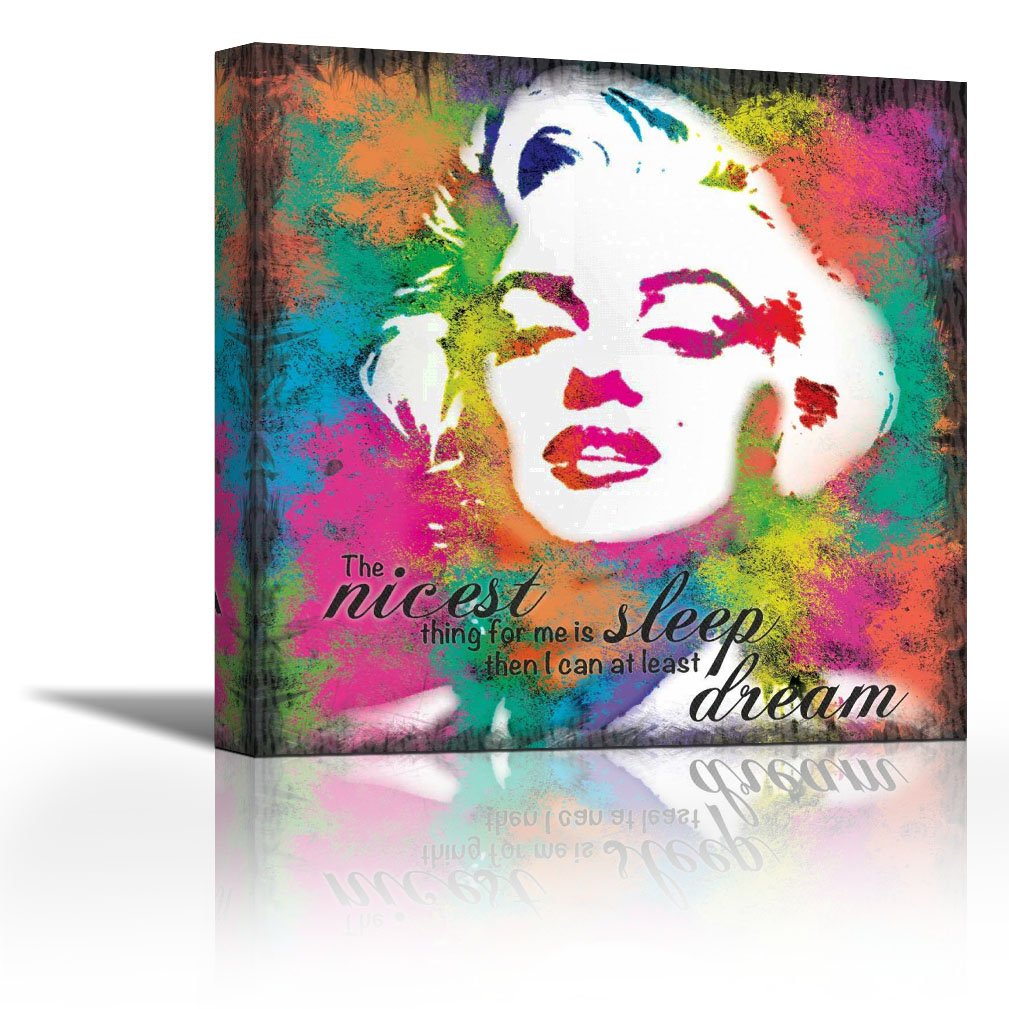 CanvasArtCenter Marilyn Rainbow A Fine Art Print on Canvas Wall Decor