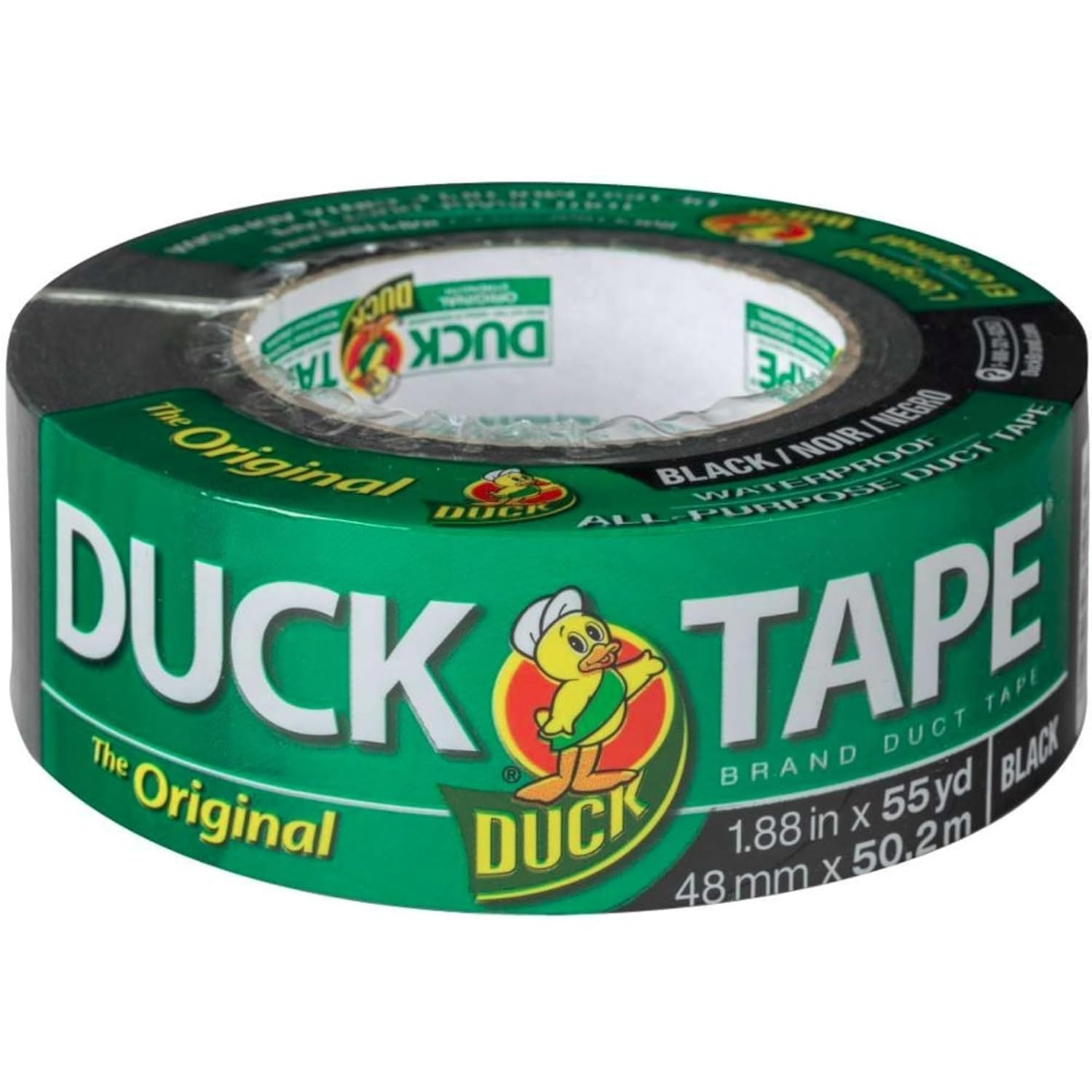 Duck® Duct Tape, 1.88" x 55 Yd., Black
