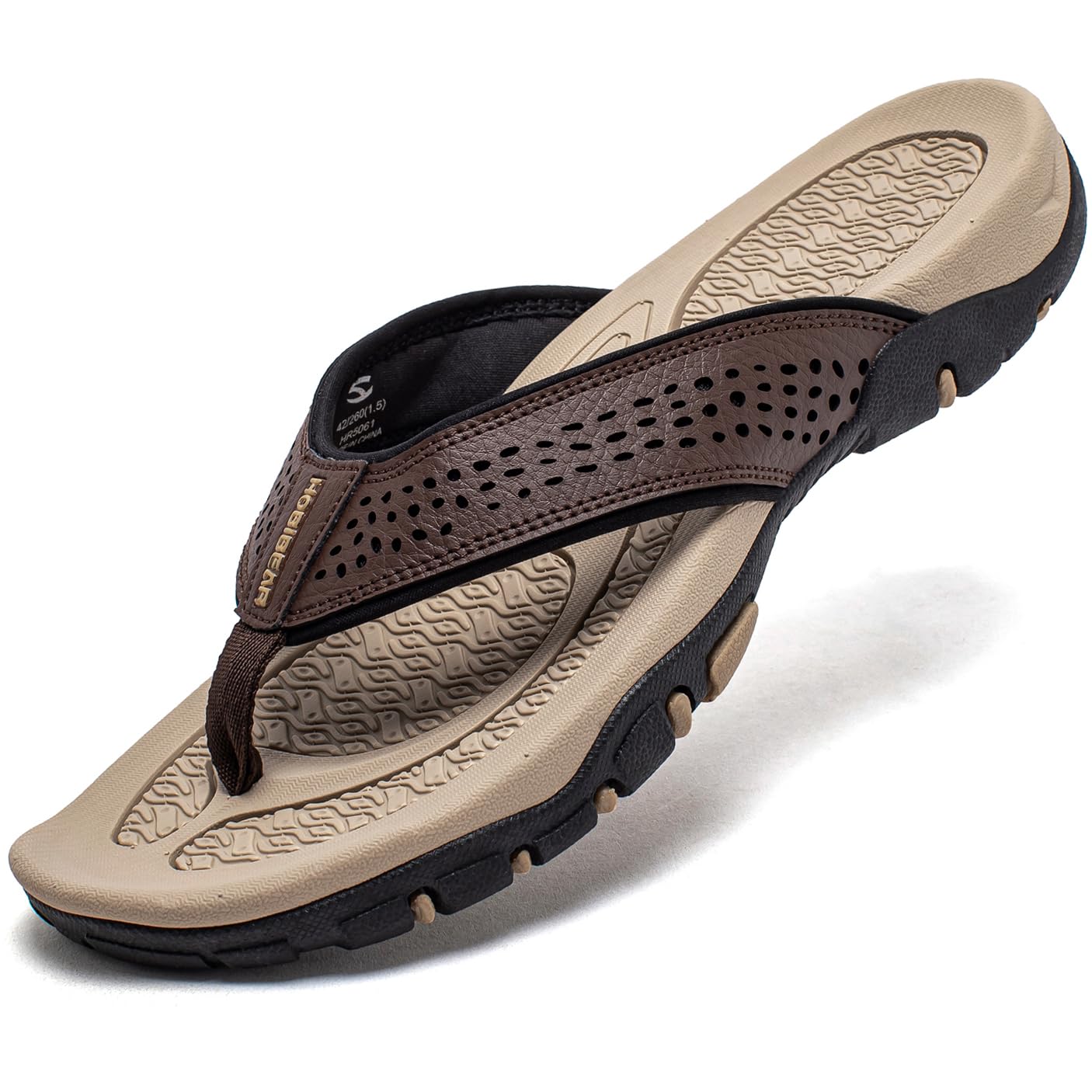 PowerTRC Men's Flip Flops Beach Sandals Indoor And Outdoor Thong Sandals Sport And Casual Wear