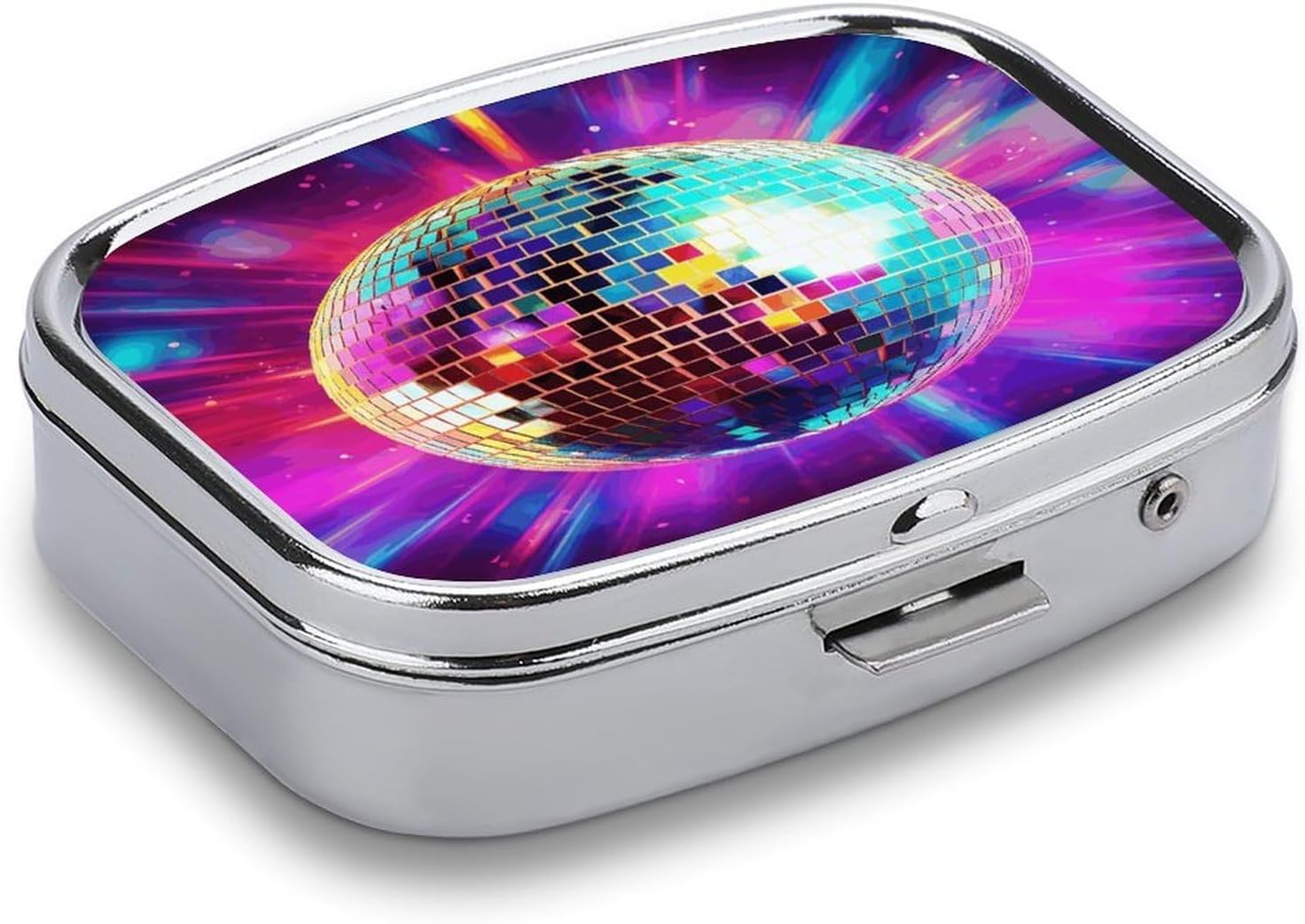 Space Disco Ball Travel Pill Organizer Pill Case image 3