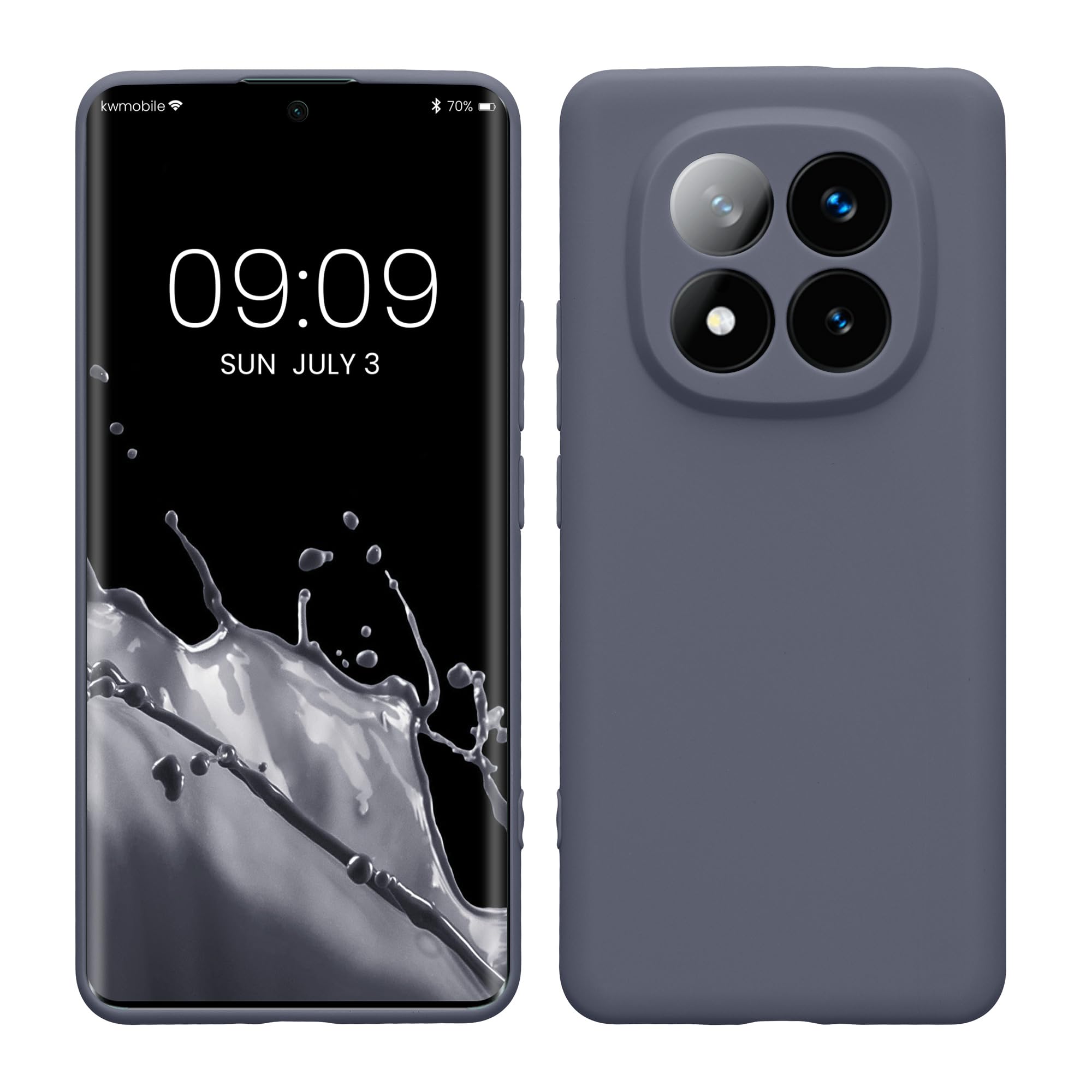 kwmobile Carcasa Compatible con Xiaomi Redmi Note 14 Pro 5G / Poco X7 Funda - Funda Ultrafina de TPU con Bordes elevados - Lavanda Metalizado — view 256