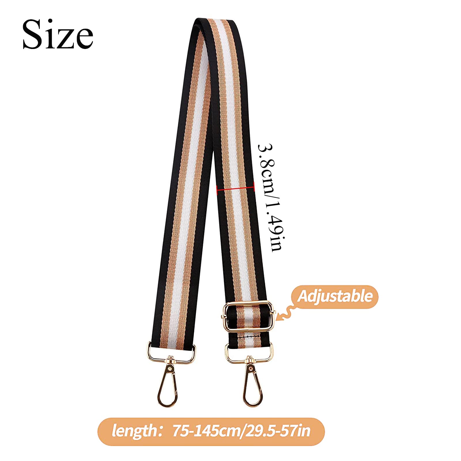 Cinturino Per Borsa In Nylon/cotone Cinghie Colorate Da Donna Per Accessori Per Borsa A Tracolla Messenger A Tracolla Cinture Regolabili Cinghie Per Borsetta - Foto 6