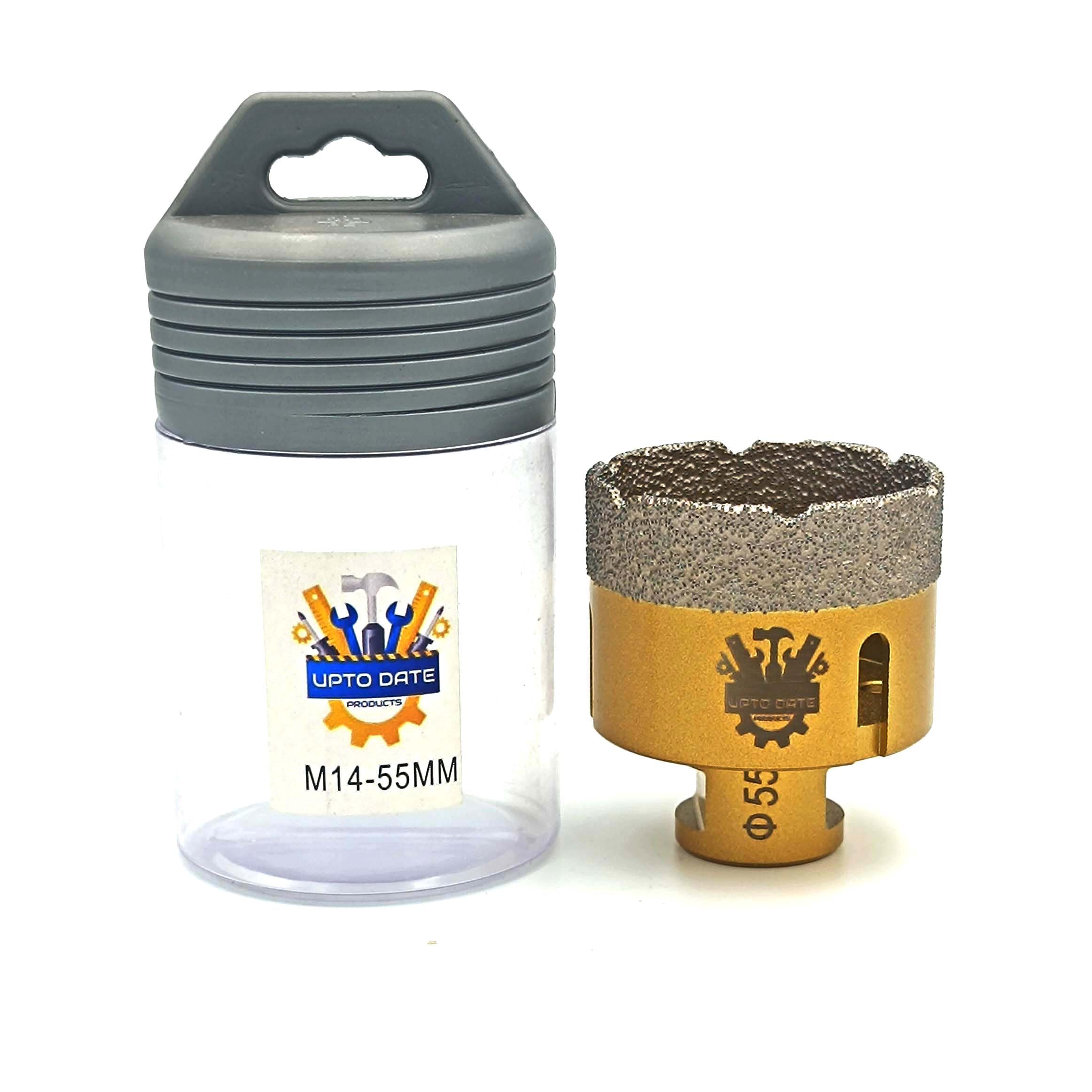 55mm M14 Diamond Drill Bit Heavy Duty Brazed Core Bit For Tile, Marble, Granite, Porcelain & Ceramic M14 Fits Directly On Angle Grinders No adapter Required (1PC 55mm M14)-picture-30