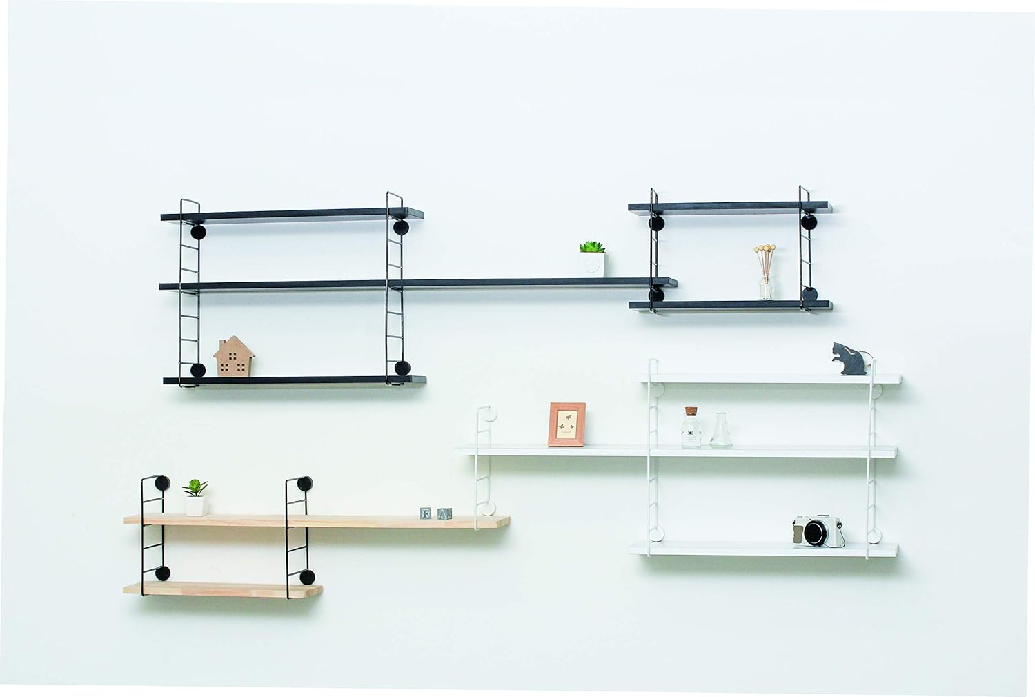 Aiwa Metal AP-3006W 5.9 inches (15 cm) Depth Shelf for Plasterboard Walls, Wire Shelf, Long, White, Pack of 1