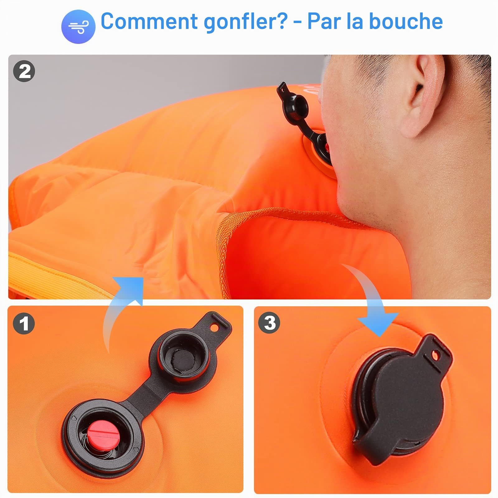 Procase Bouée de Sécurité Eau Libre, Grande Bouée de Natation, 35 L Volume pour Garder Vos Affaires au Sec, Entraînement en Toute Sécurité pour Vous et Votre Enfant, Pull Buoy Visible-Orange