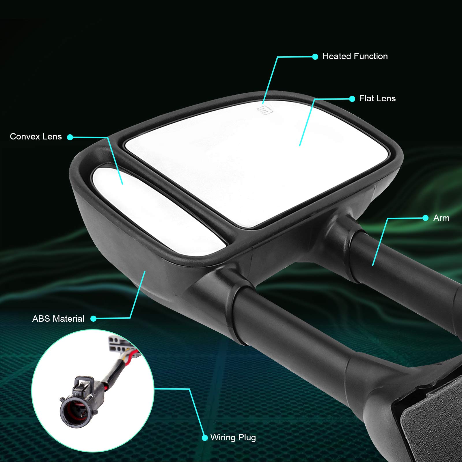 82％以上節約 センターバレー 新品 ECCPP Towing Mirror Replacement fit for 19992007