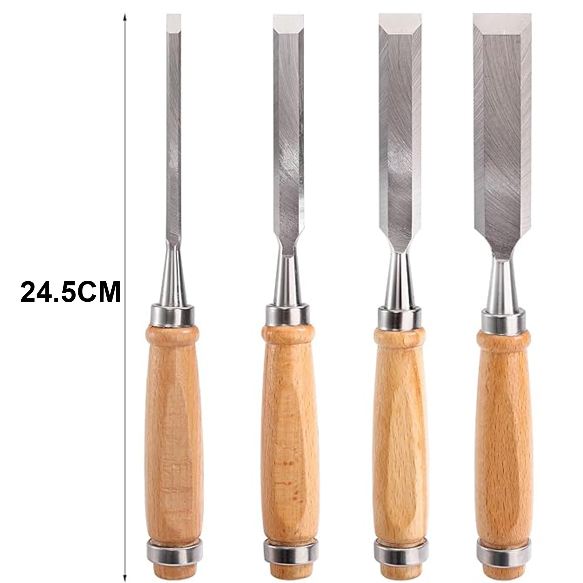 Generico Scalpello in Legno da 32mm con Lama Piatta in Acciaio Cromato di Alta Qualità per Lavori di Falegnameria e Intaglio