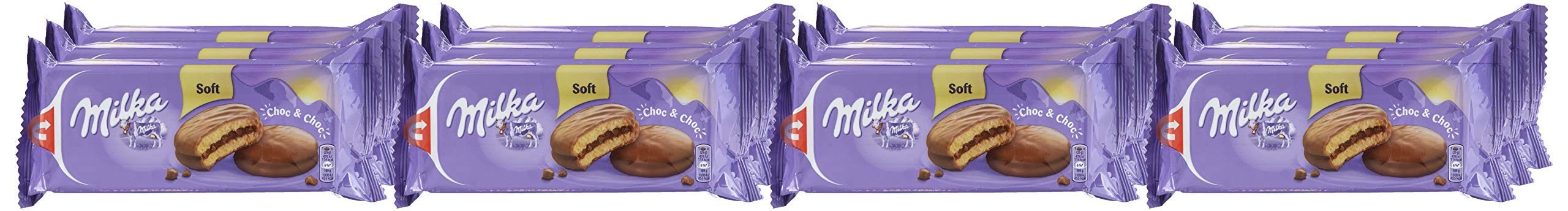 Milka Choc & Choc Mini-Kuchen - Küchlein gefüllt und überzogen mit zarter Milka Alpenmilch Schokolade - 12 x 175 g
