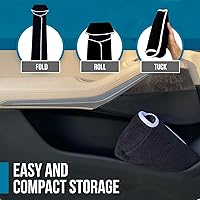 Vista 6 de Dryva Asiento - Toalla de microfibra premium para asiento de automóvil, impermeable y resistente al sudor, ajuste universal, lavable a máquina, Negro