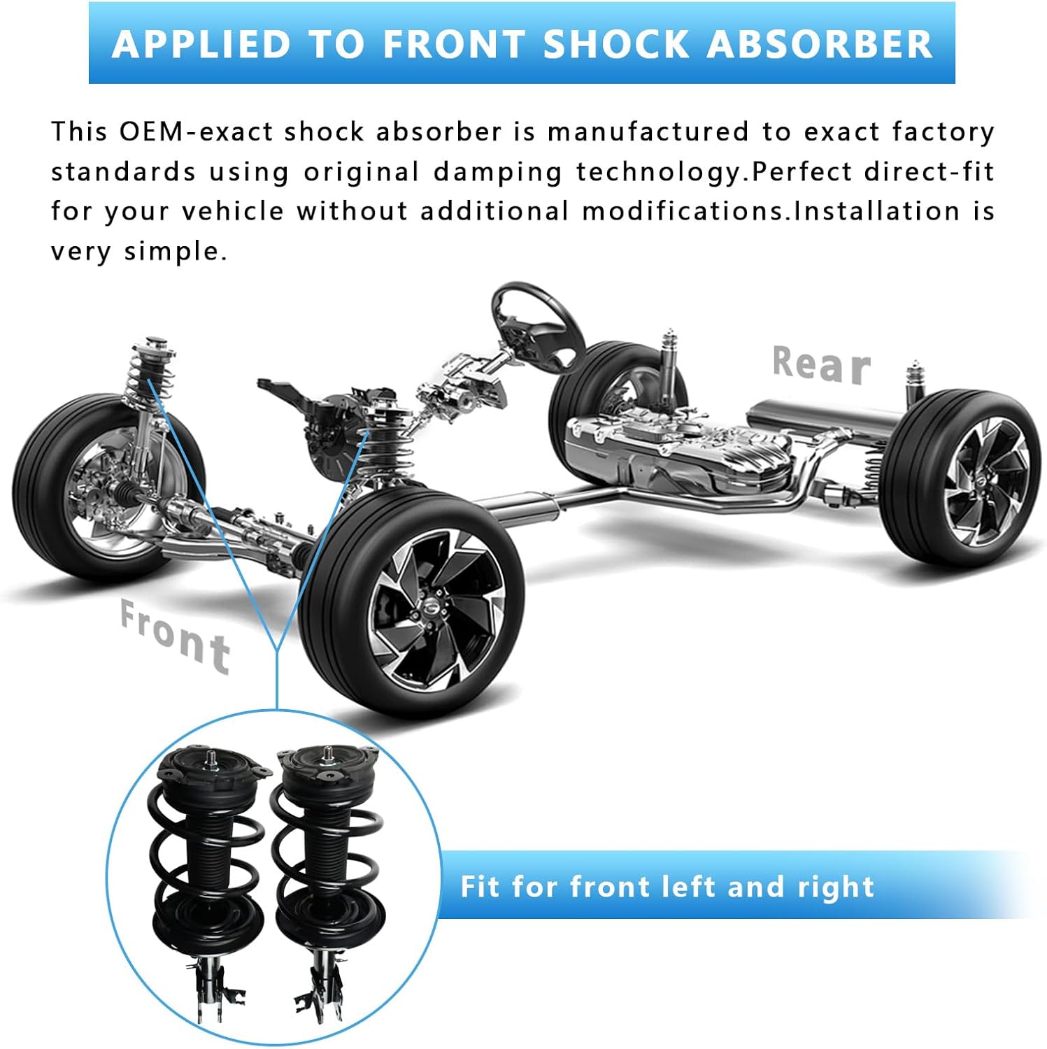 2 PCS Front Complete Strut & Coil Spring Assembly Compatible with Nissan Pathfinder 2013-2020 & Infiniti JX35 2013, QX60 2014-2020, Replacement OE:1333564L/R 172936 172937