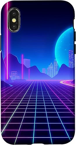 Miniatura 5 de Funda de arte para iPhone 16 Pro Vaporwave Synthwave Retrowave de los años 80 y 90