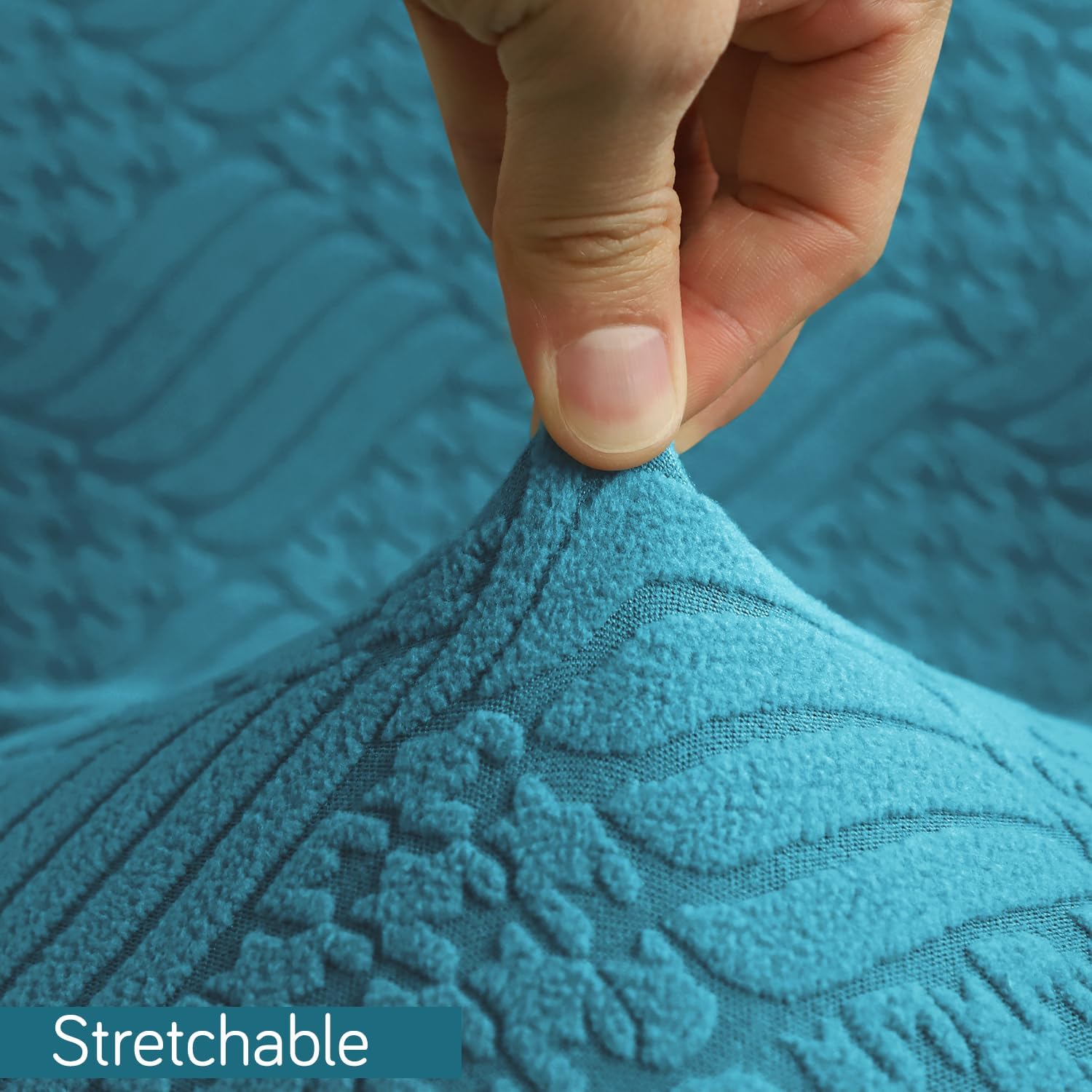 Turquoise Gaming Chair Cover - Stretchable & Revolving -6 Turquoise Gaming Chair Cover - Stretchable & Revolving -6