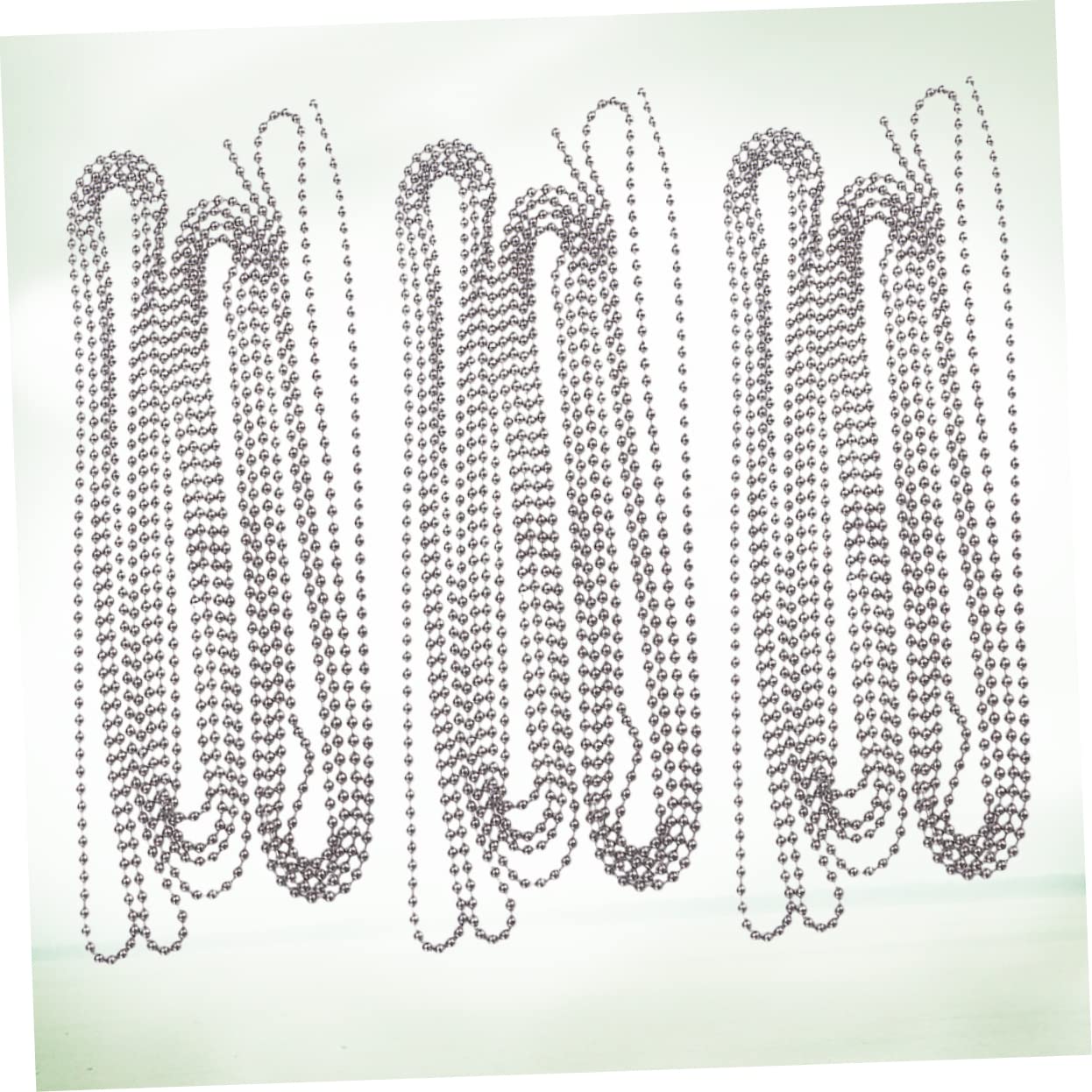VILLFUL 3 Set Stainless Steel Ball Chain Roller Blind Chain Connectors SMA Connectors Bead Chain Ball Chain with Connectors Vertical Blind Chain Balls Chain of Steel