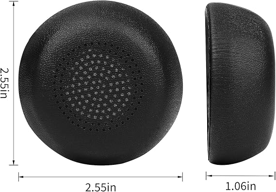 Replacement Ear Pads for Anker Powerconf H700, H500 Headphones, Ear Pad Cushion with Noise Isolating Memory Foam, Soft Protein Leather-Black
