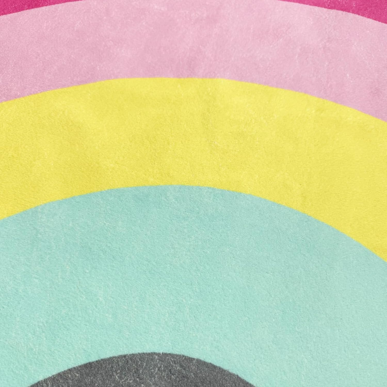 Kids Rug Carpet 5Ft Pink Rainbow Rug for Girls Bedroom Half Circle Playroom Bathroom Area Rug Soft Child Floor Mat for Boys Girls Room Nonslip Indoor Washable Doormat, 31.5"x63", Pink