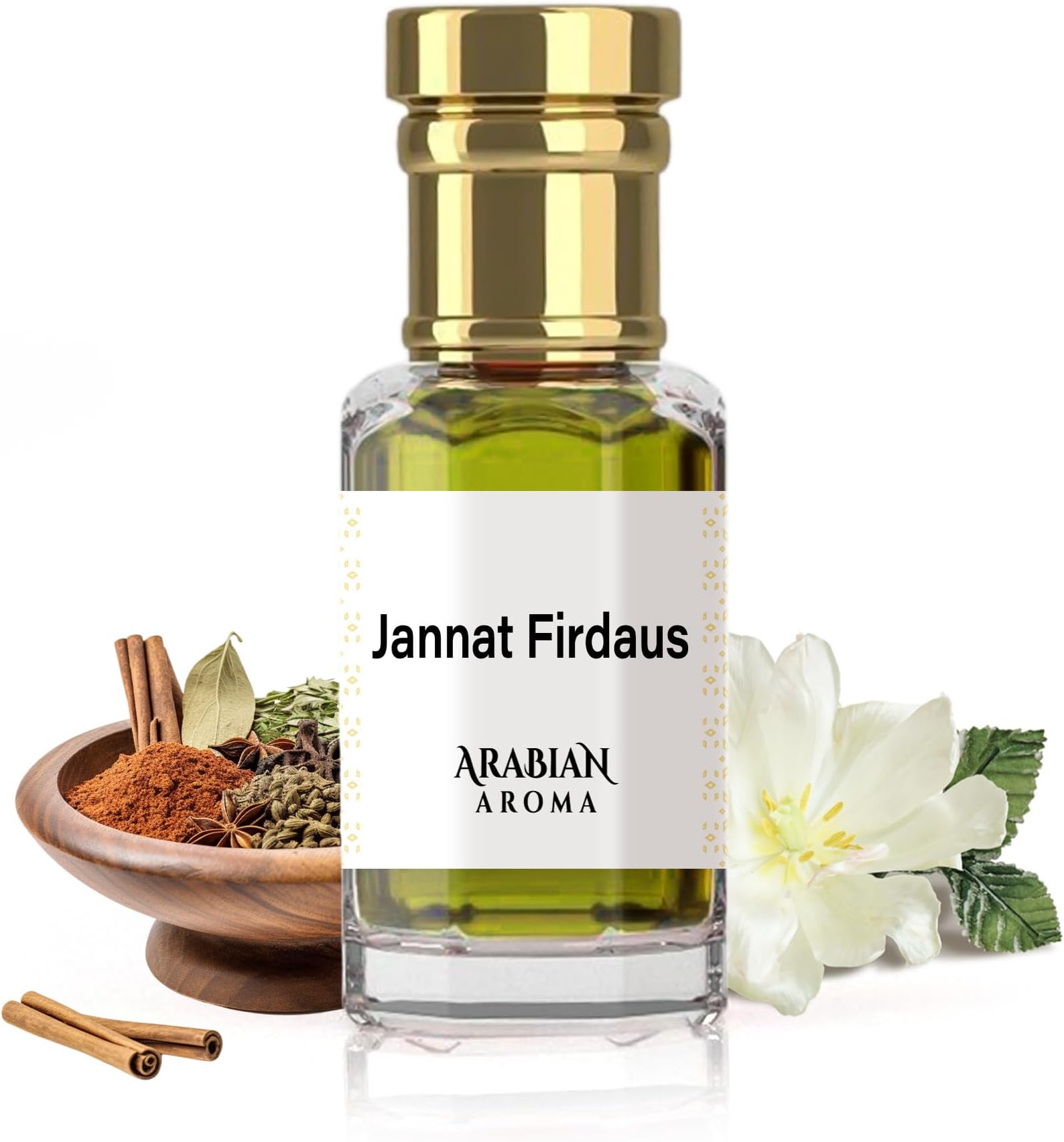 Arabian Aroma Jannat Firdaus Attar | Floral Spicy Attar Perfume for Men & Women | Long-Lasting Oil-Based Fragrance with Amber & Musk | 100% Perfume |