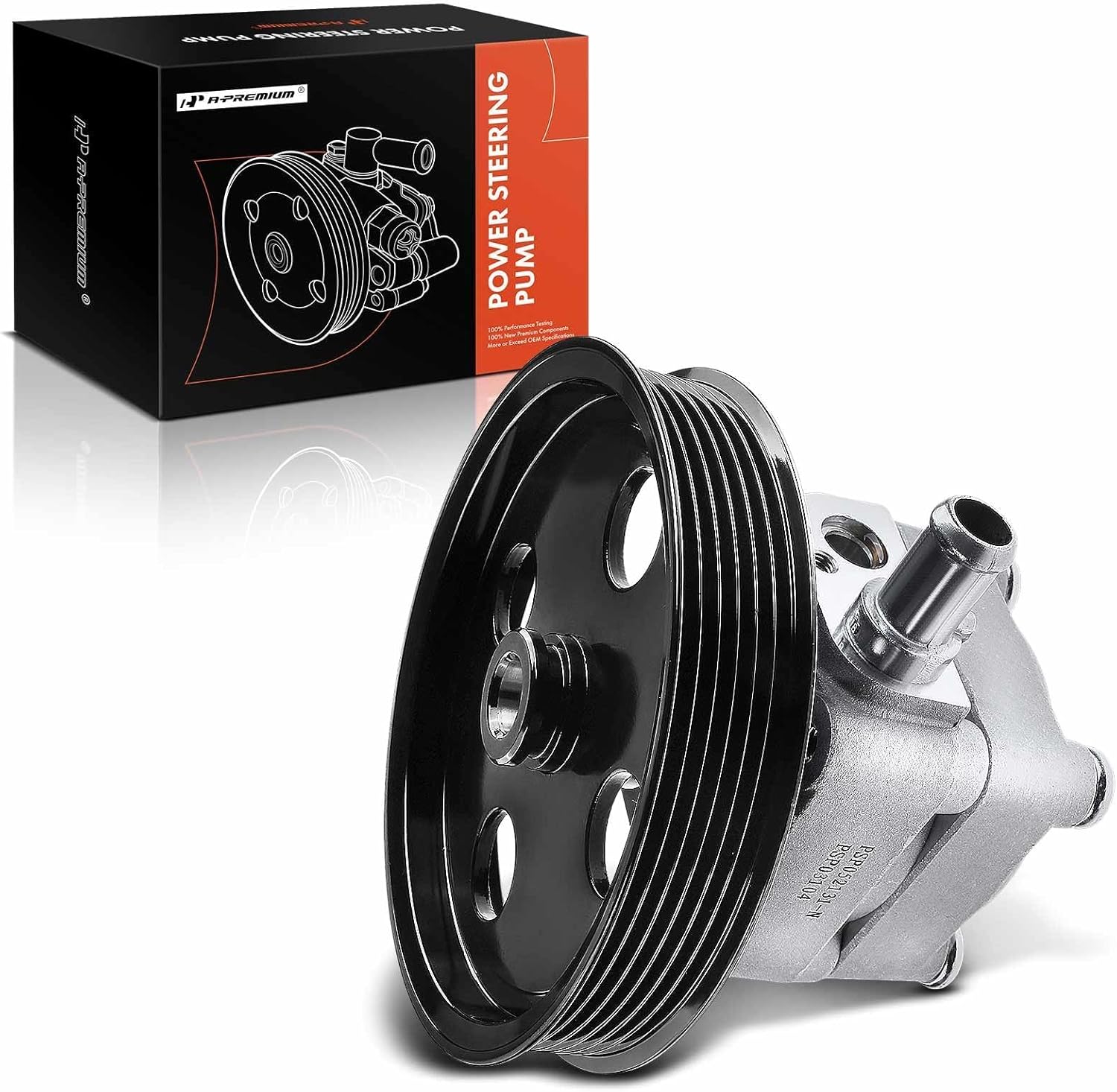 A-Premium Power Steering Pump, with Pulley, Compatible with Volvo S60 2005-2009, Volvo V70 2005-2007, Volvo XC70 2005-2007, 2.4L 2.5L
