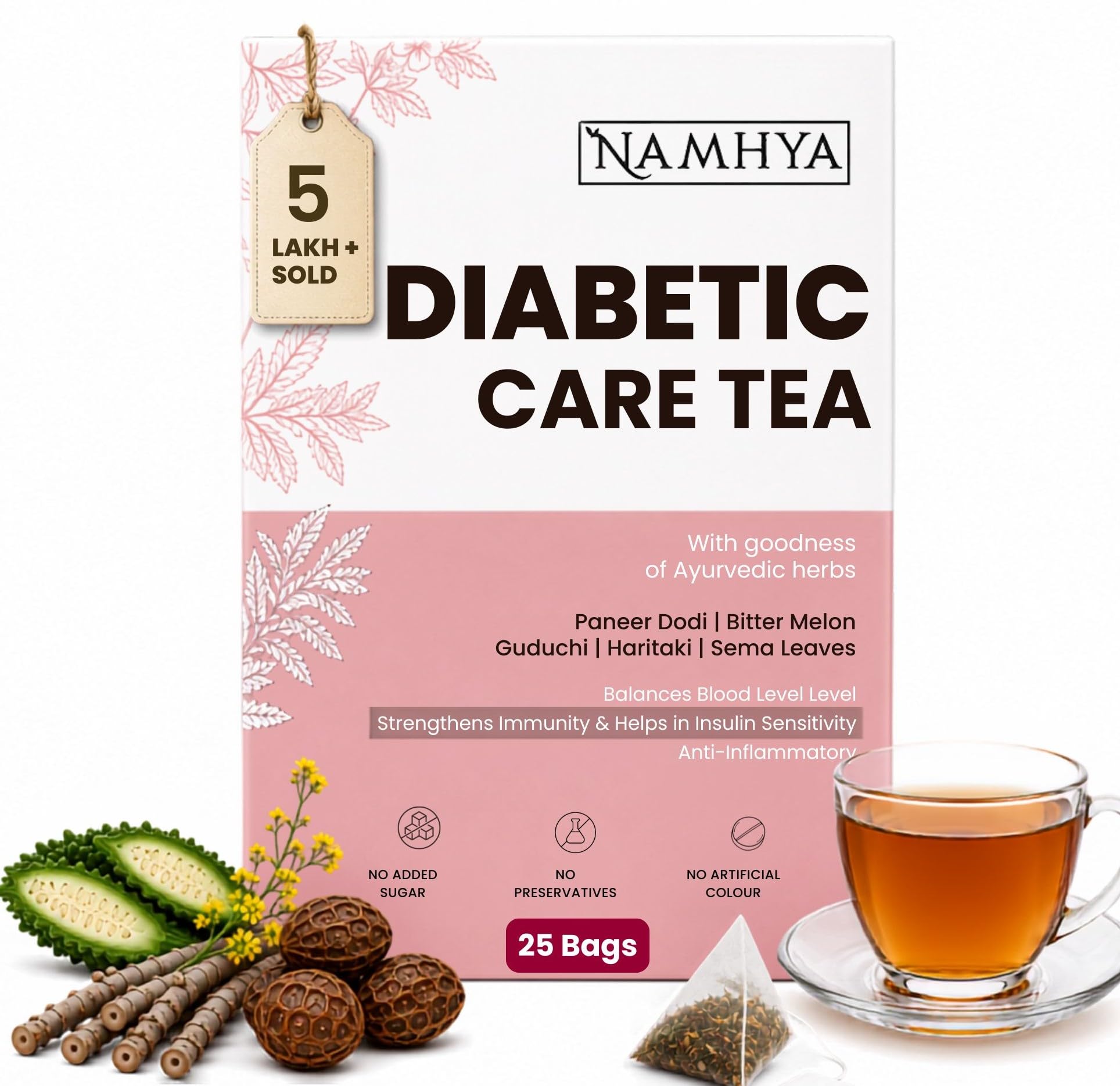 Namhya Diabetes Care Tea | Blood Sugar Balance Support | 100gmx2 Loose Tea — Amazon image 15