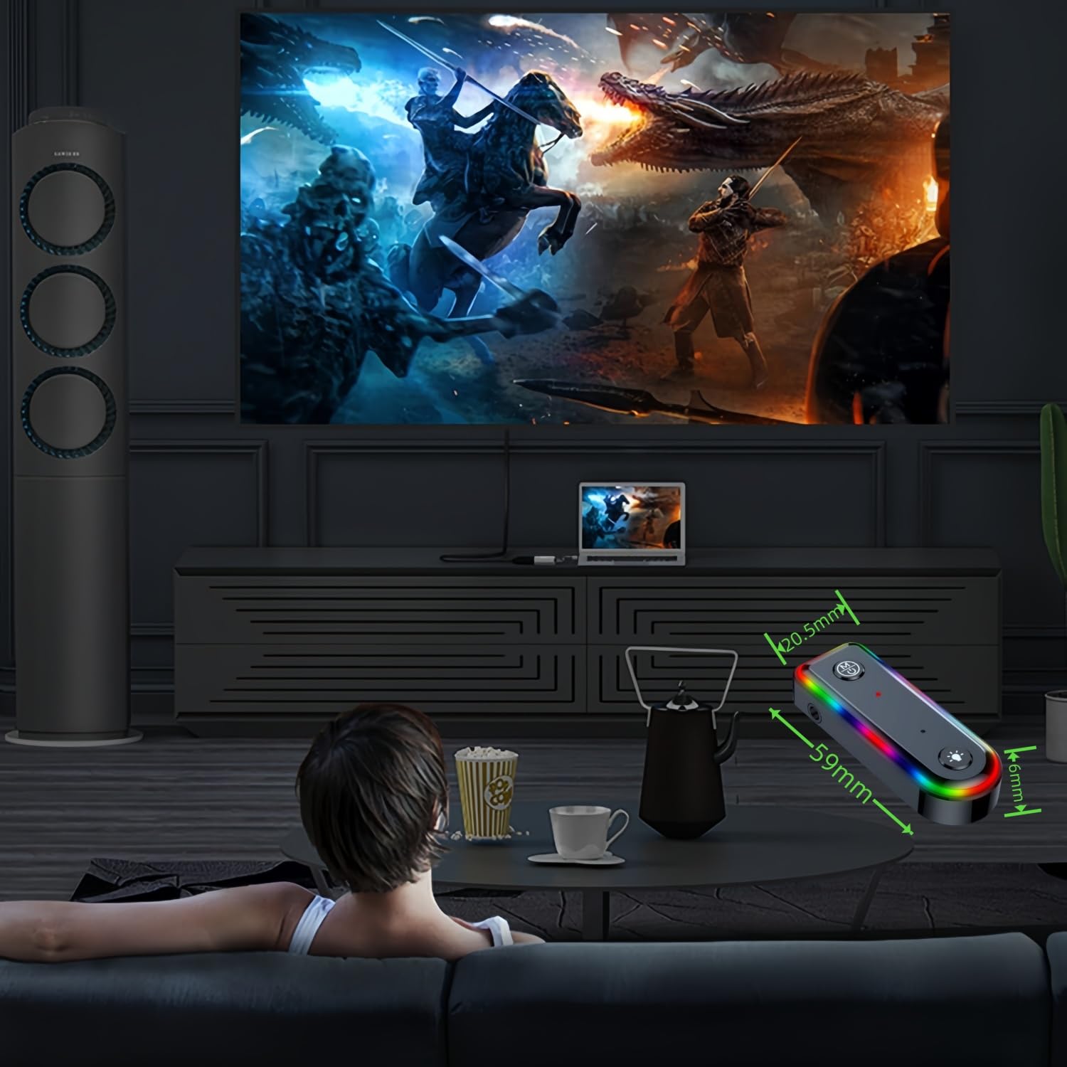 Adattatore Bluetooth 5.0 Auto - Ricevitore AUX Da 3.5mm, Vivavoce, Doppia Connessione, 10m Portata - Foto 3