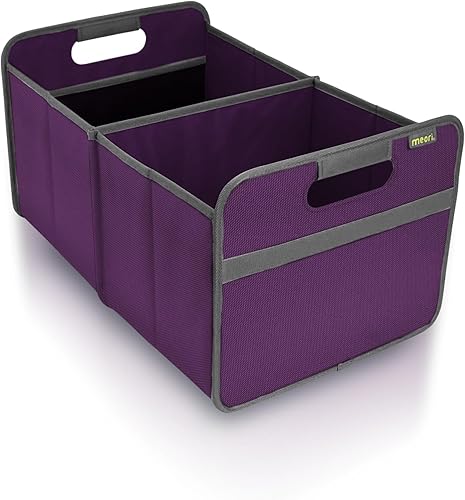 meori, caja grande de almacenamiento plegable, Classic Collection, 8 galones, en color azul marino con lunares, para organizar y cargar hasta 65