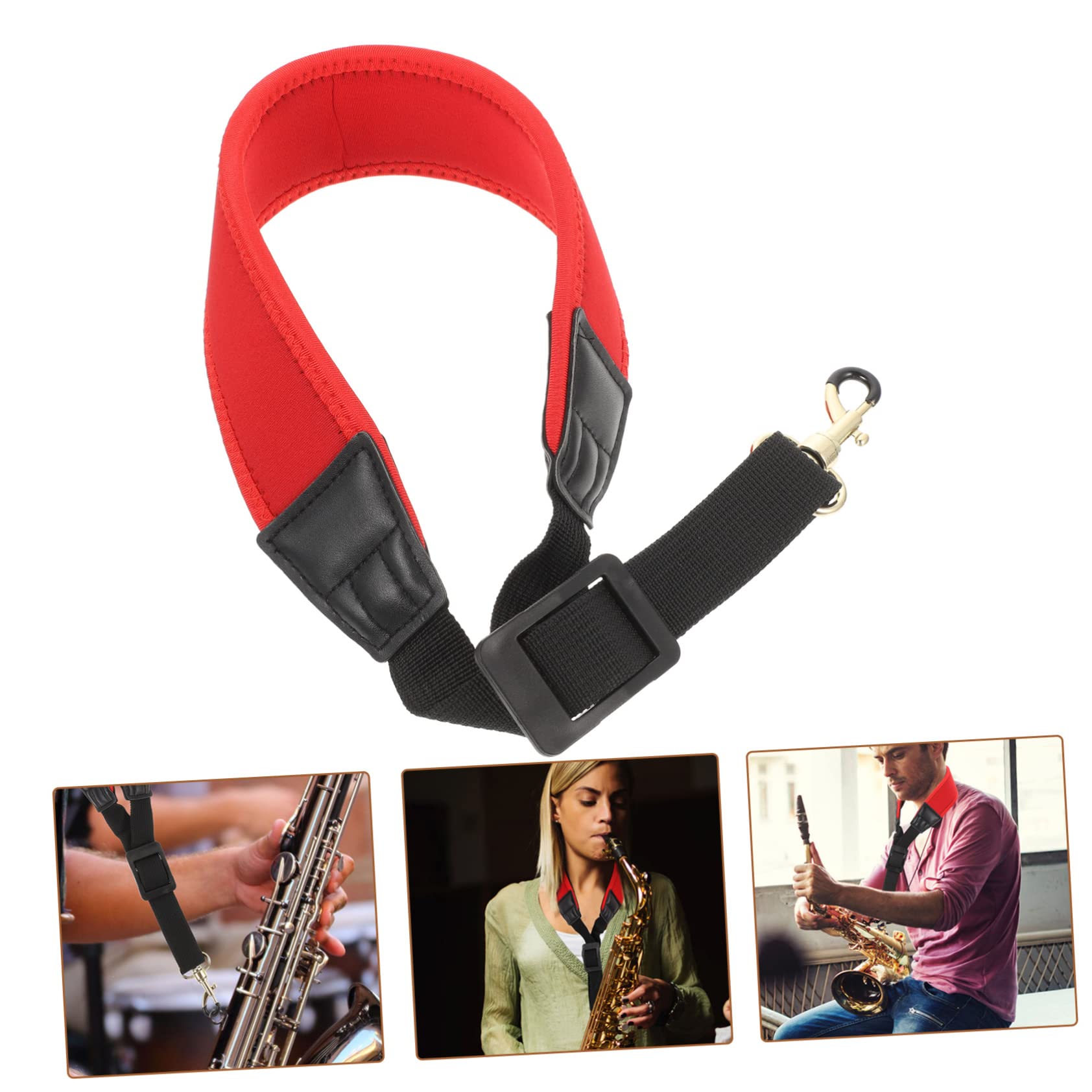 ibasenice 3pezzi Cinghia Per Sax e Tenore Elastico Tracolla Comfort Per Performance Musicale Accessorio Pratico e Durevole Per Studenti e Musicisti