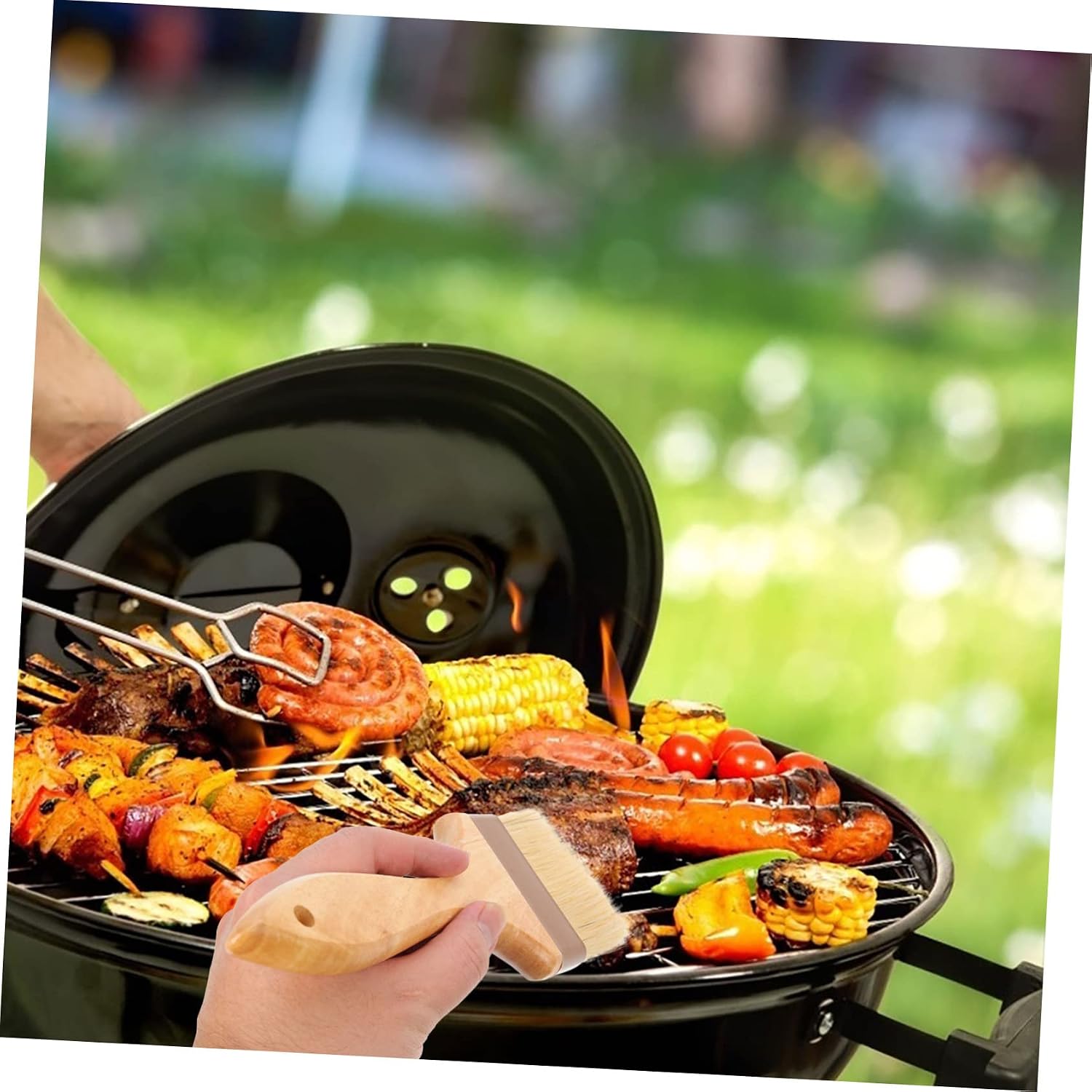 3Pcs Wooden Handle Sauce Brush High-temperature Resistant Pastry and Grilling Oil Brushes for Bbq and Baking with Comfortable Anti-skid Design