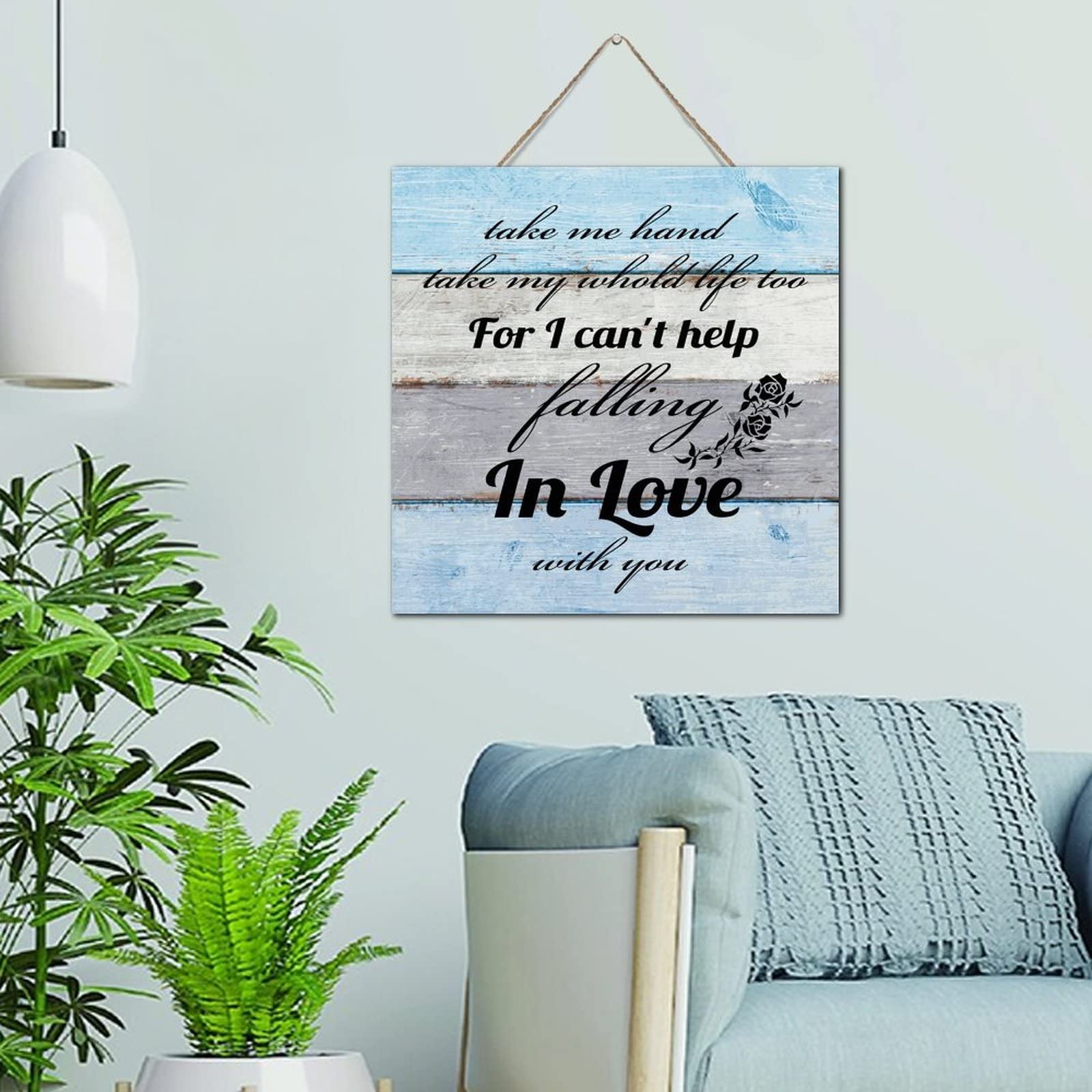 Panneau bois romantique Elvis pour une deco de salon pleine d'amour 30x30