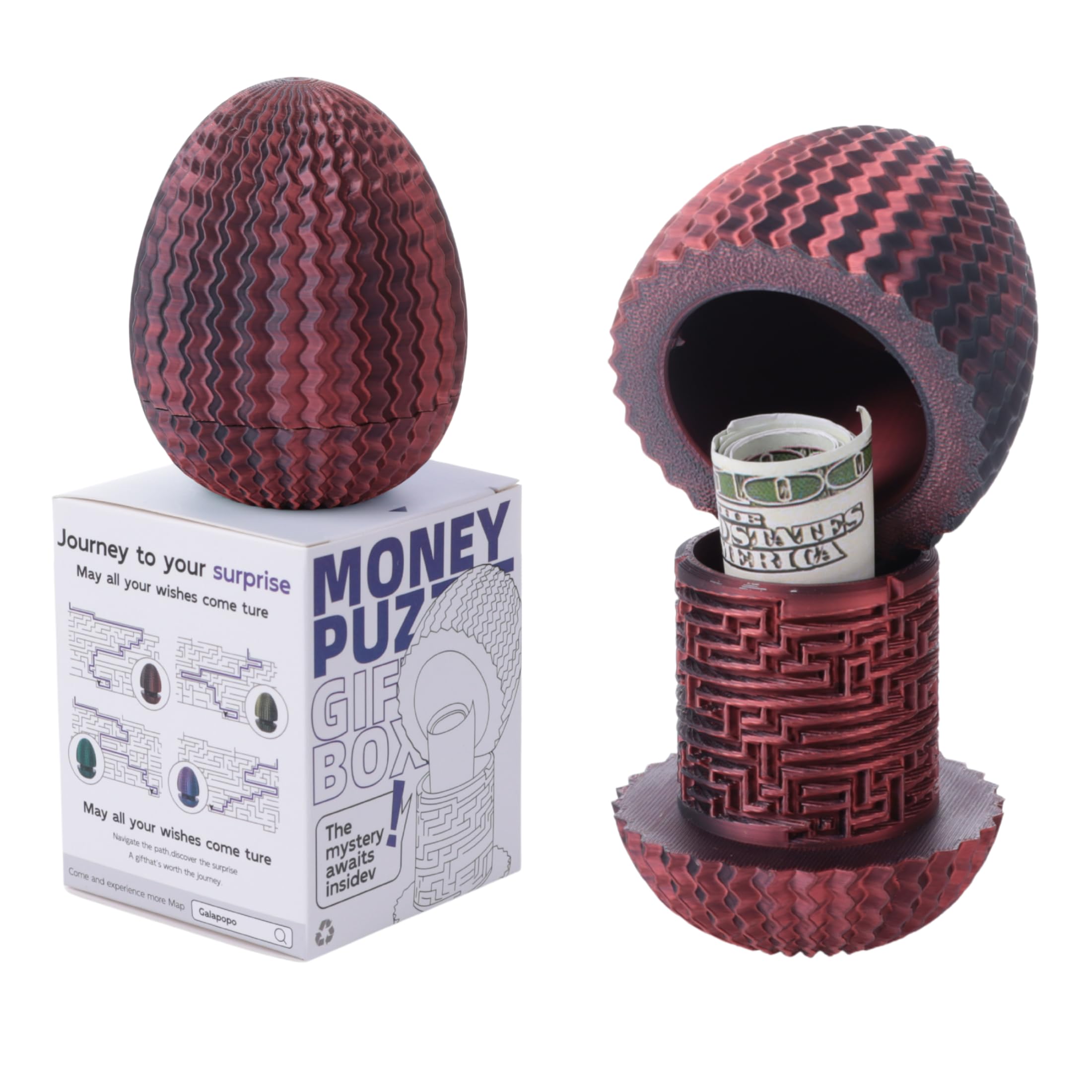 Amazon.com: Maze Egg Money Puzzle Gift Box: Available in 4 Unique