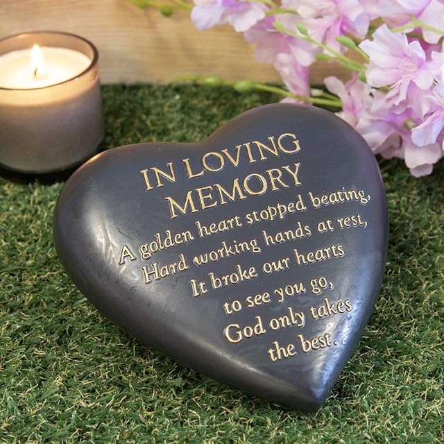 Thoughts of you In Loving Memory Heart Shaped Remembrance Graveside Memorial Ornament
