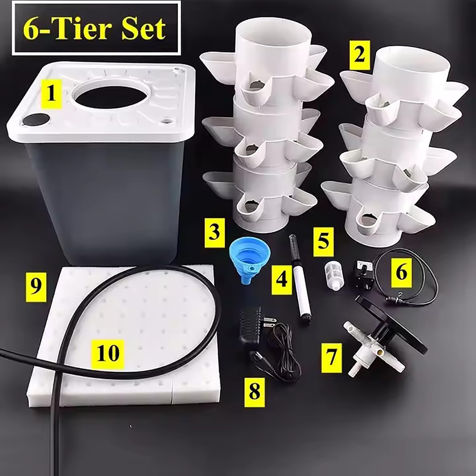 Hydrokulturm Pflanzer Pflanzer für Kräuter, Gemüse, Blumen, 25 Pflanzen, kleine Gartensäule für Haus, Schule und Wohnung