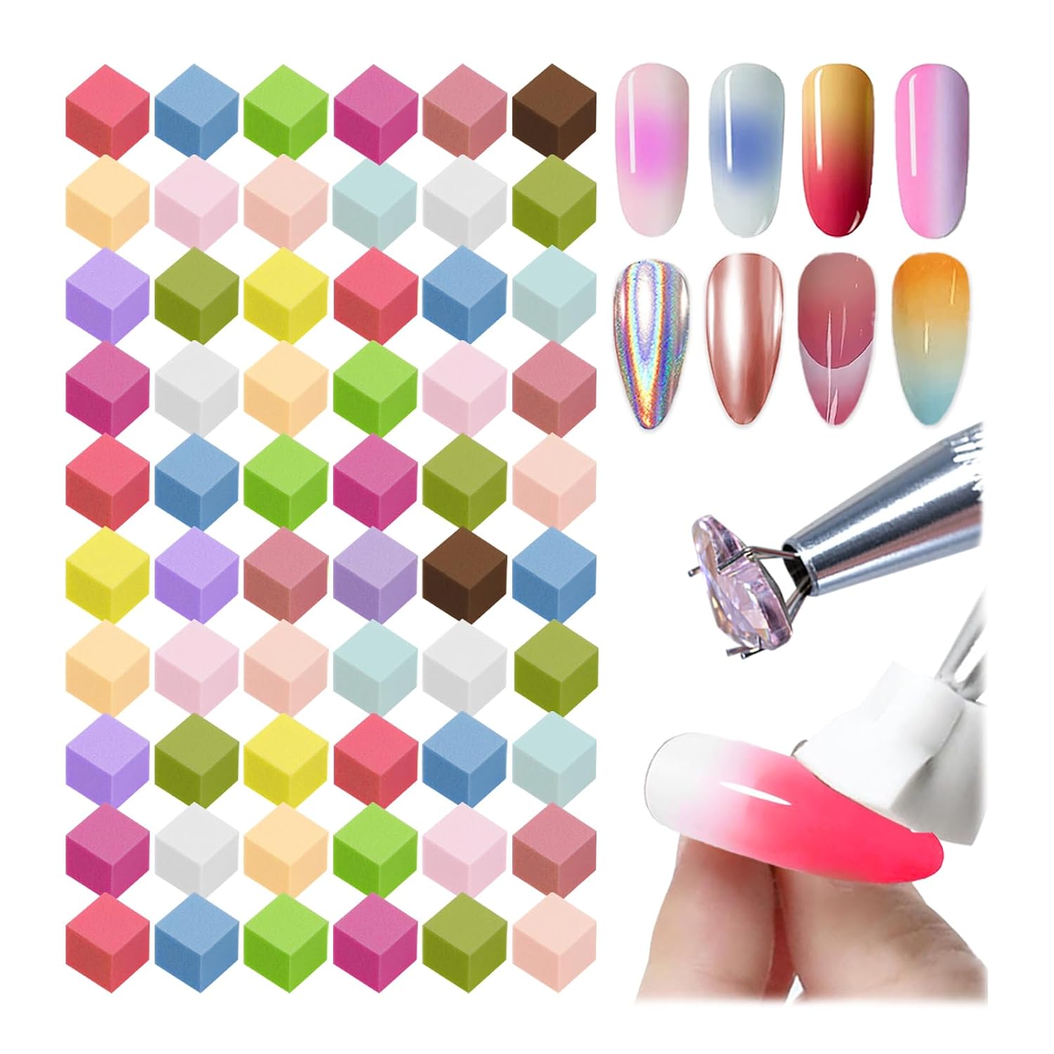 150 PCS Nail Sponges - Ombre Nail Art Supplies